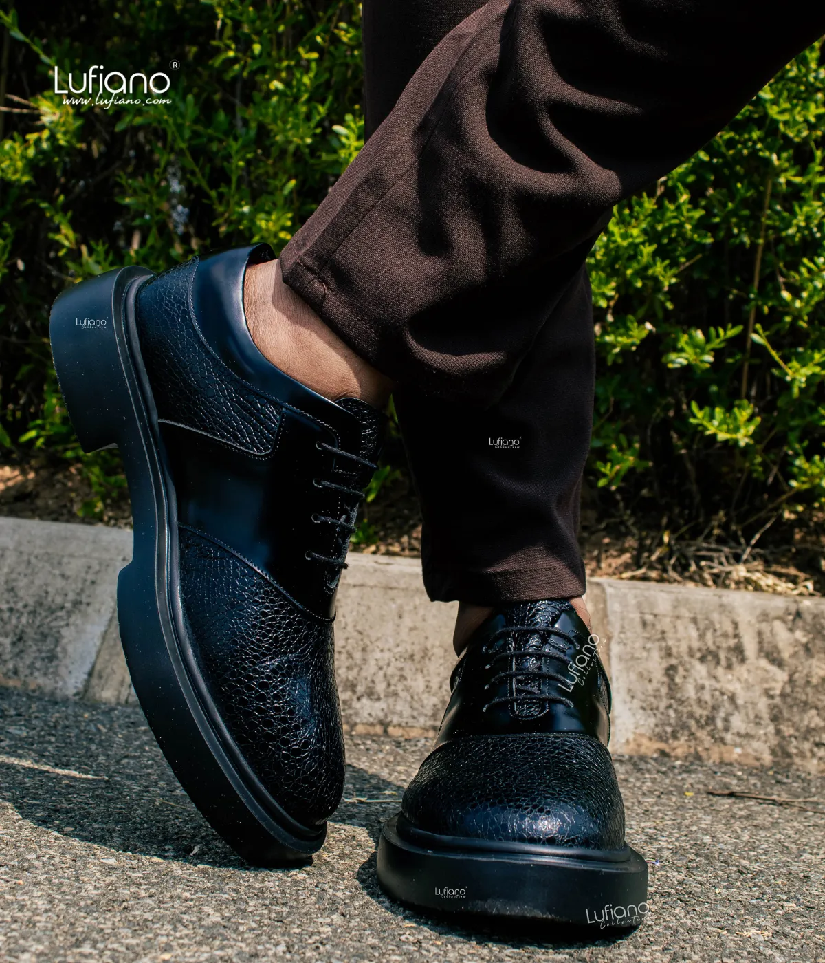 204  Lufiano Lace Up: Black