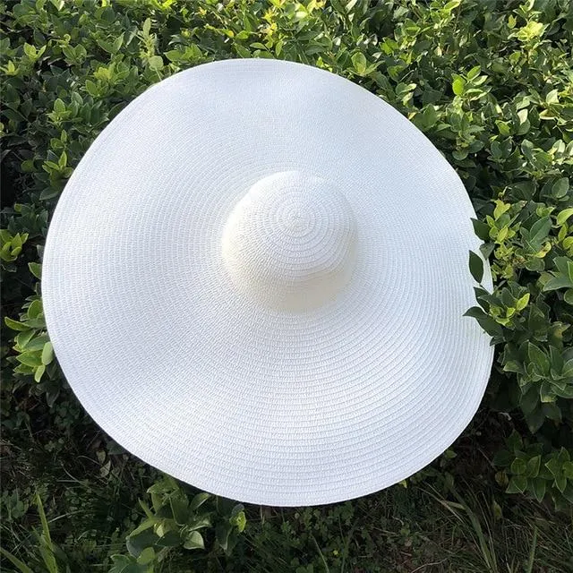 25cm Wide Brim Oversized Foldable UV Protective Beach Hats for Women