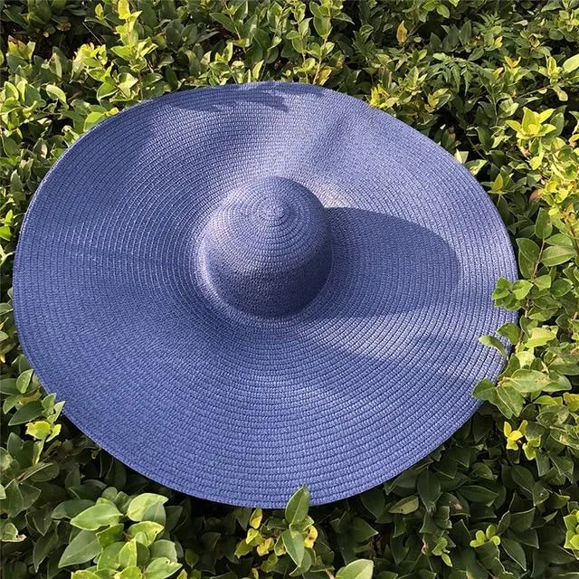 25cm Wide Brim Oversized Foldable UV Protective Beach Hats for Women