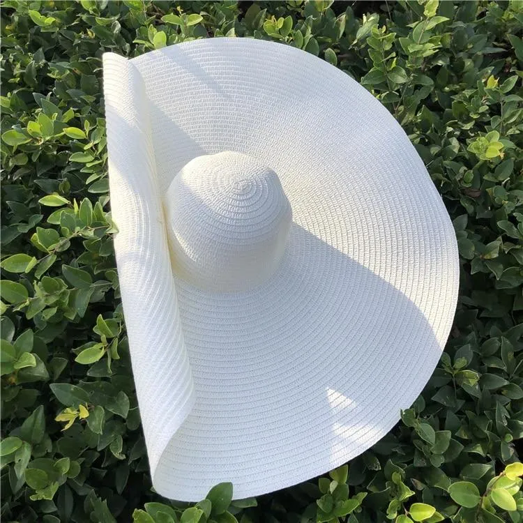 25cm Wide Brim Oversized Foldable UV Protective Beach Hats for Women