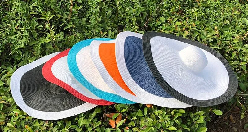 25cm Wide Brim Oversized Foldable UV Protective Beach Hats for Women