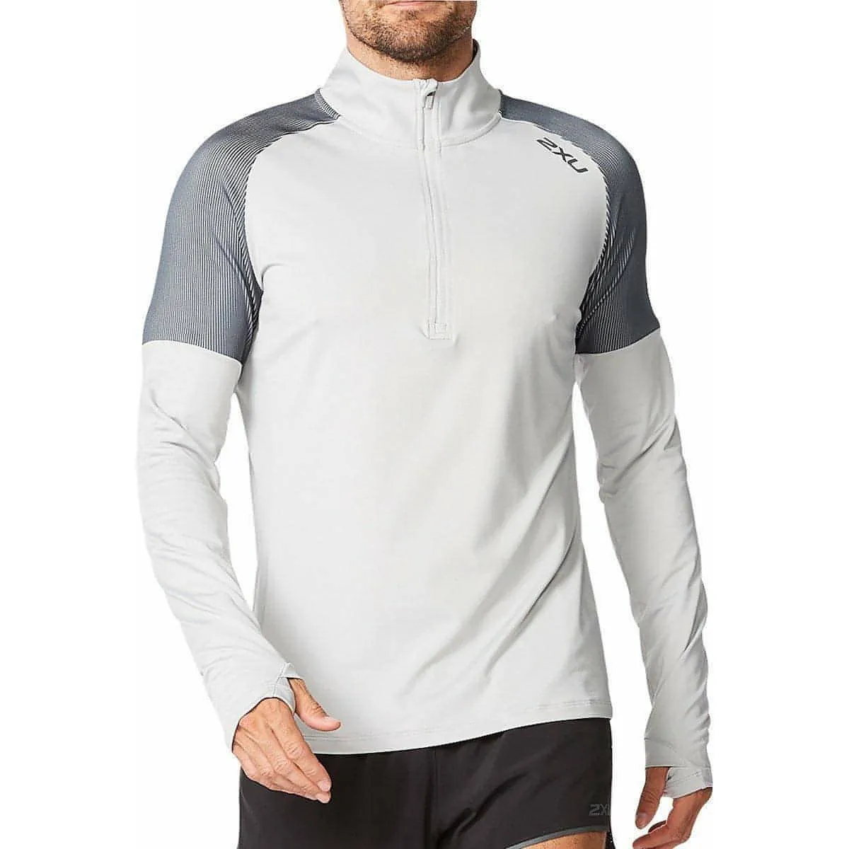 2XU Light Speed Half Zip Long Sleeve Mens Running Top - Grey