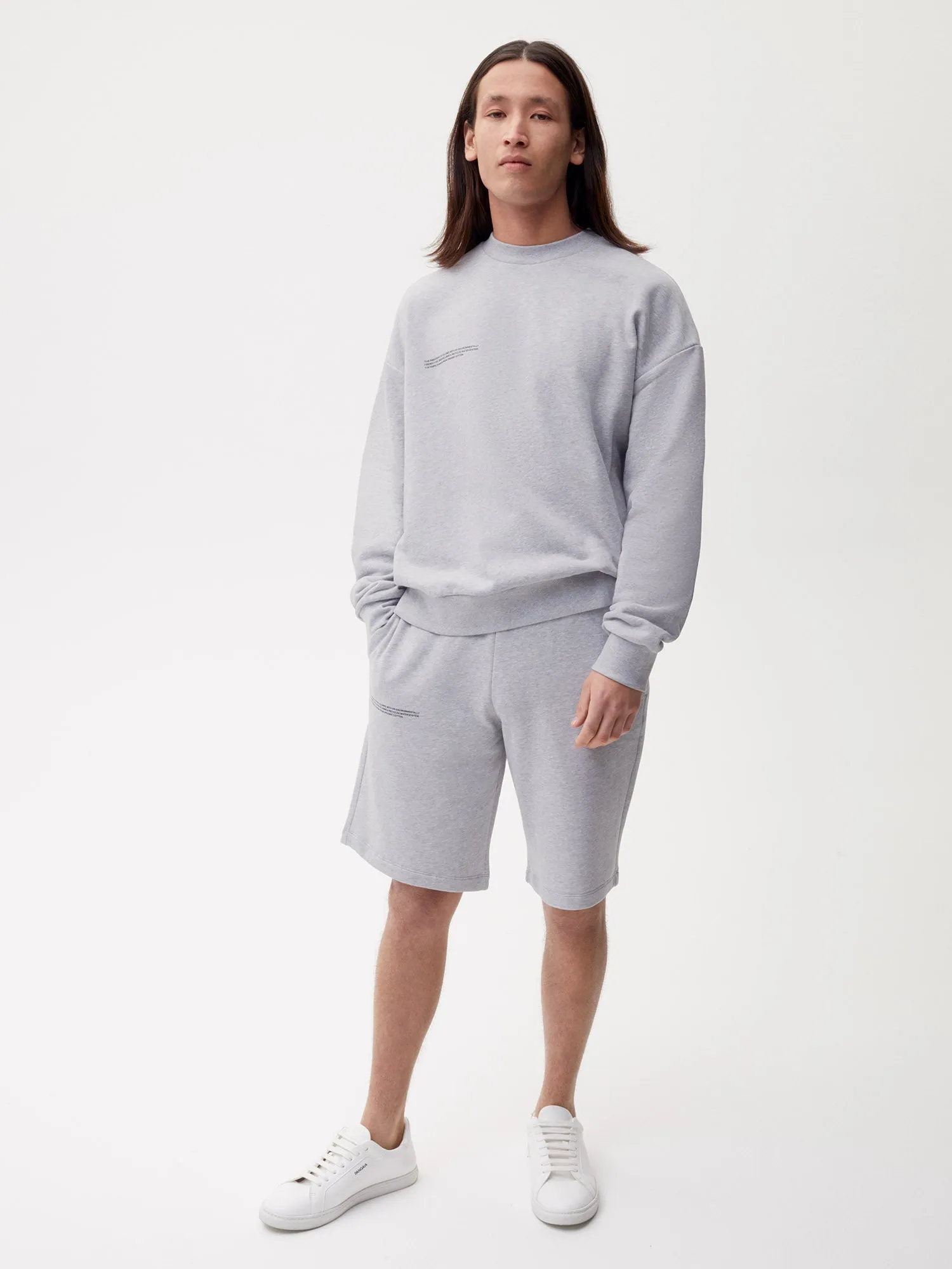 365 Midweight Long Shorts—grey marl