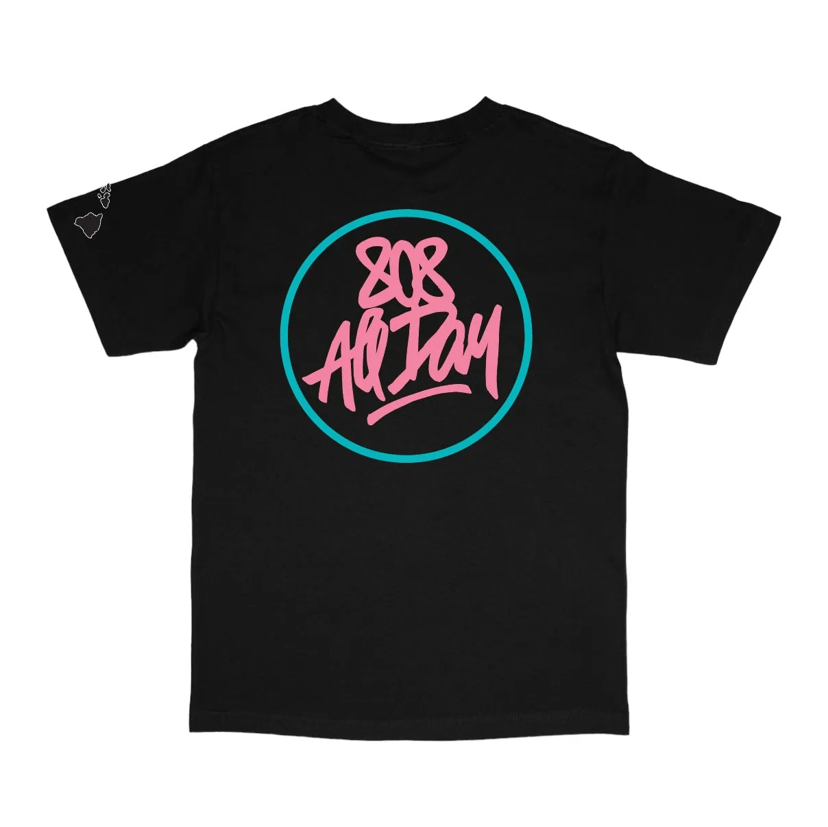 808ALLDAY Black Circle Tag T Shirt