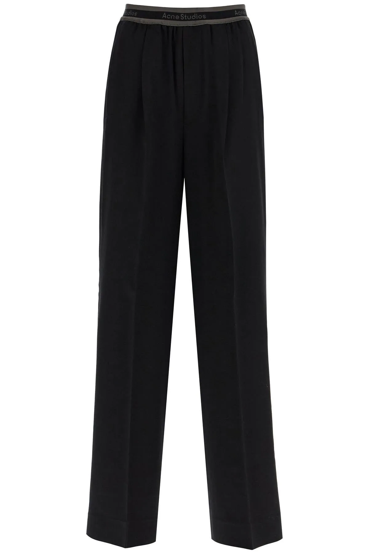 ACNE STUDIOS wide twill pants with elastic waistband