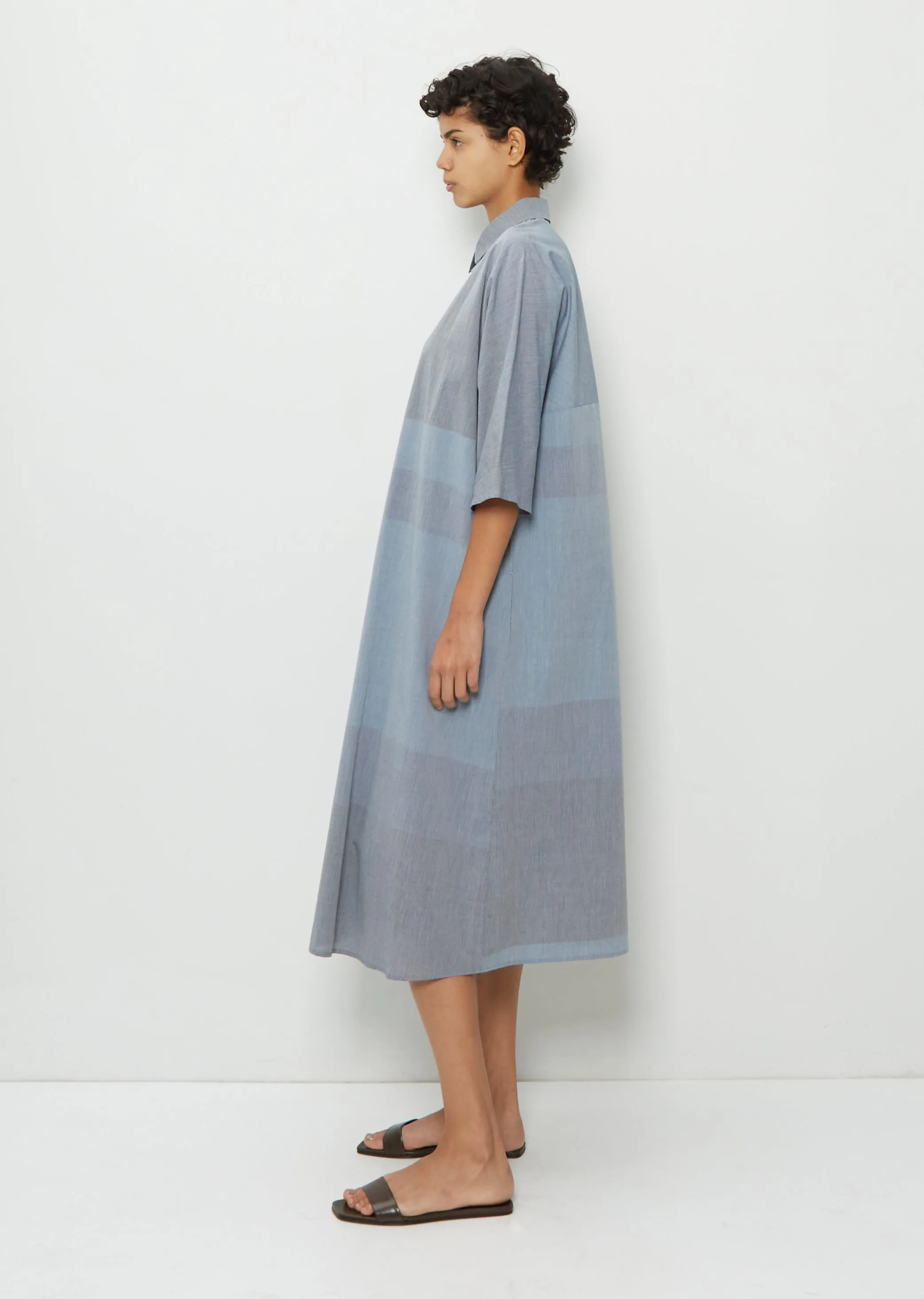 Adria Cotton Dress — Navy