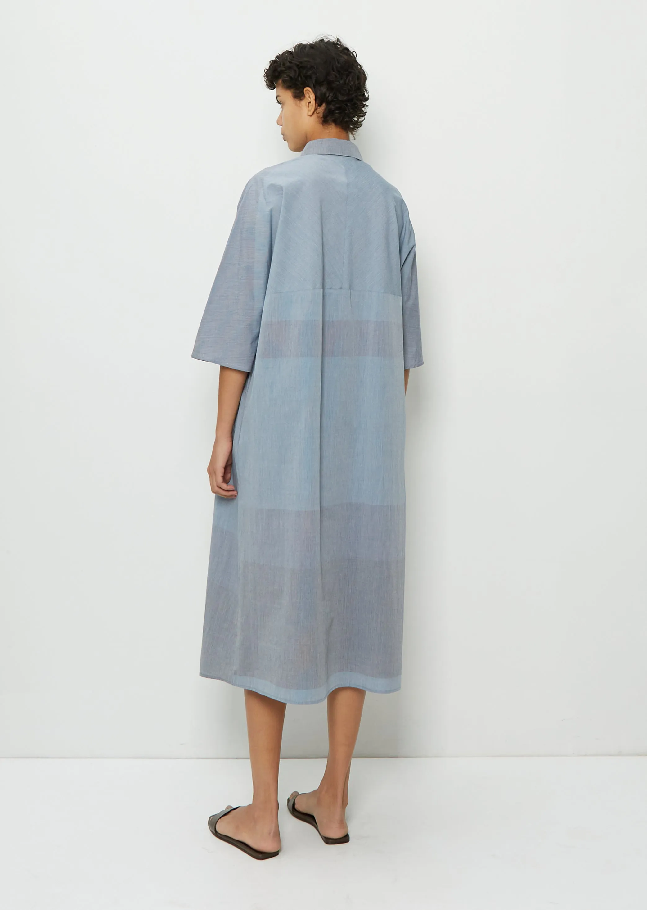 Adria Cotton Dress — Navy