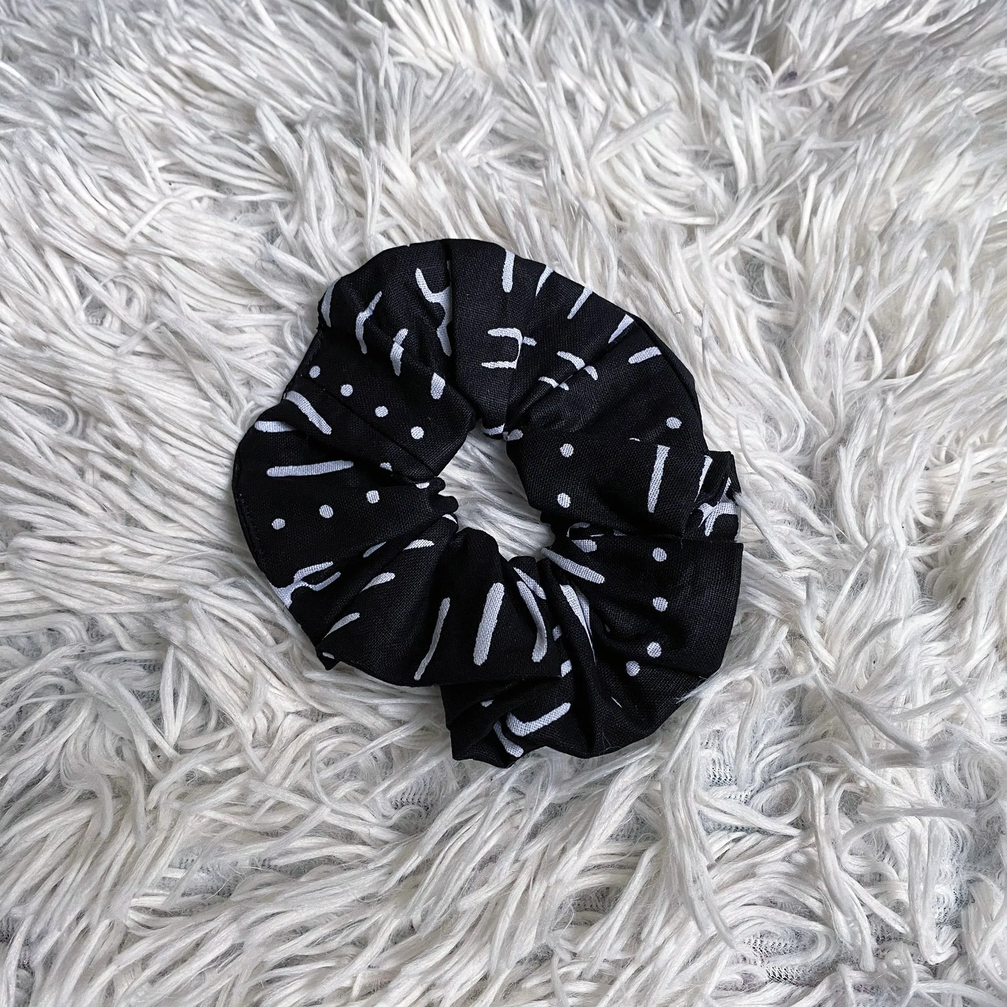 African print Scrunchie - Adults & Children Hair Accessories - Black mud cloth