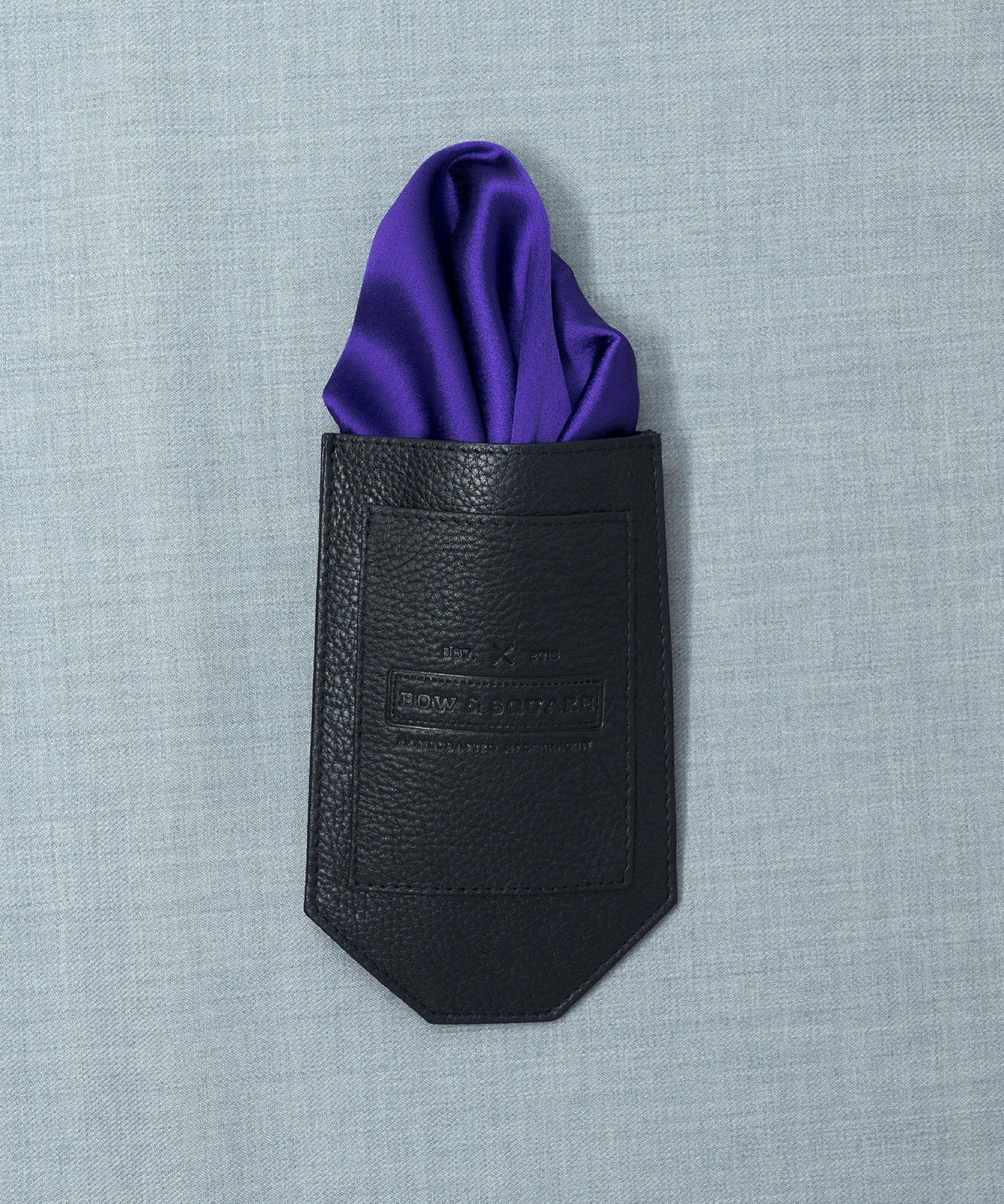 After 8 Solid Purple Pocket Square