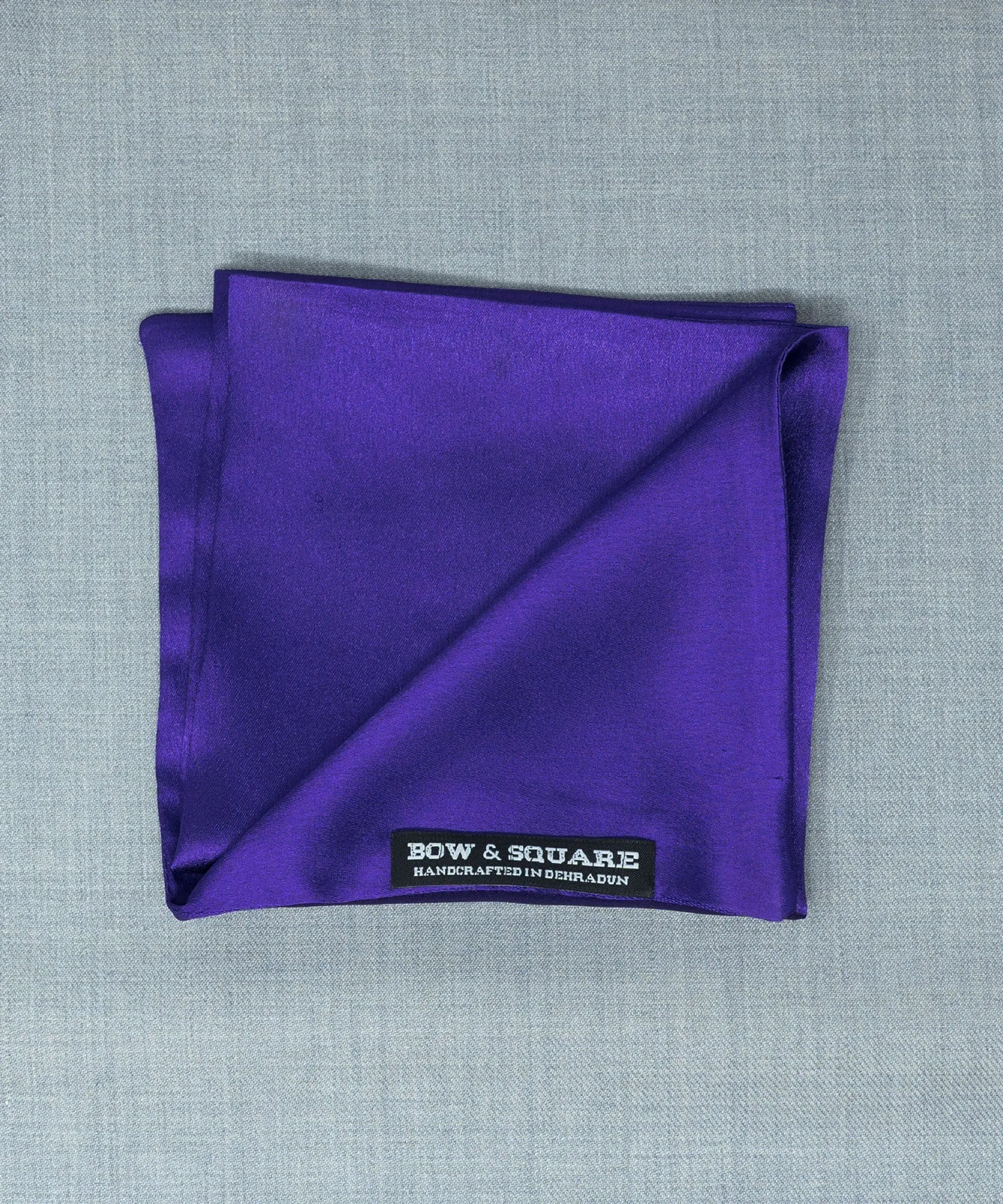 After 8 Solid Purple Pocket Square