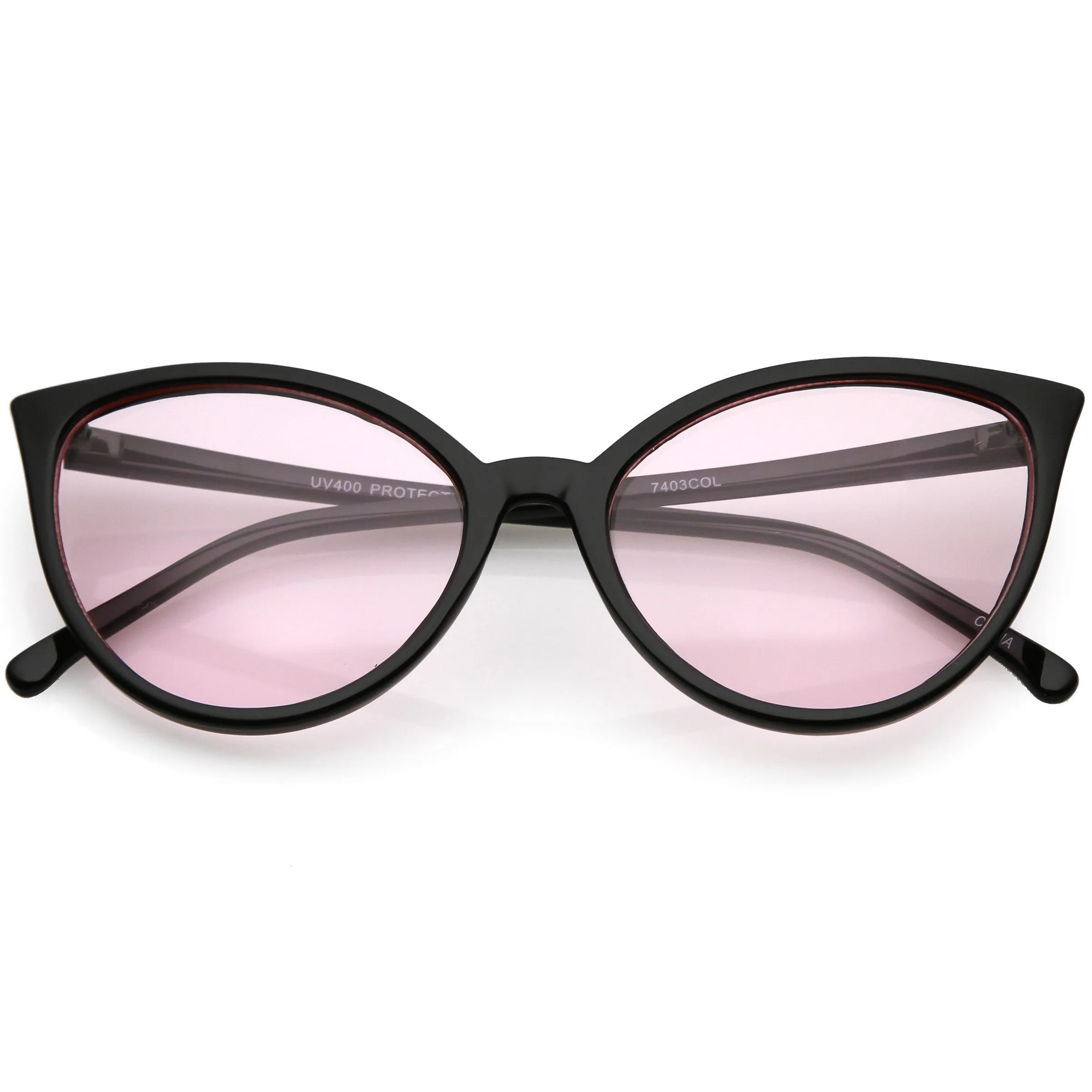 Angular Color Tone Retro Cat Eye Sunglasses