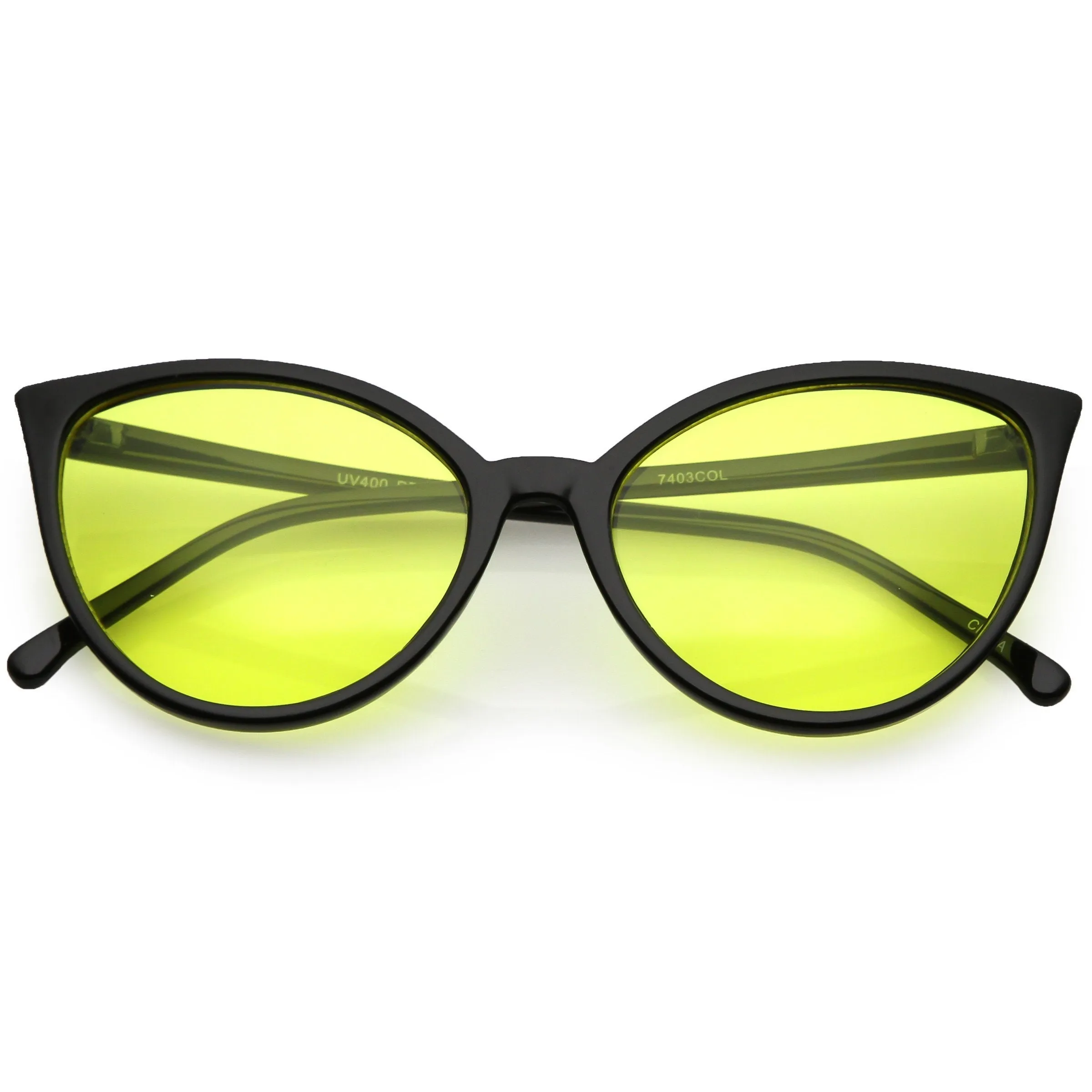 Angular Color Tone Retro Cat Eye Sunglasses