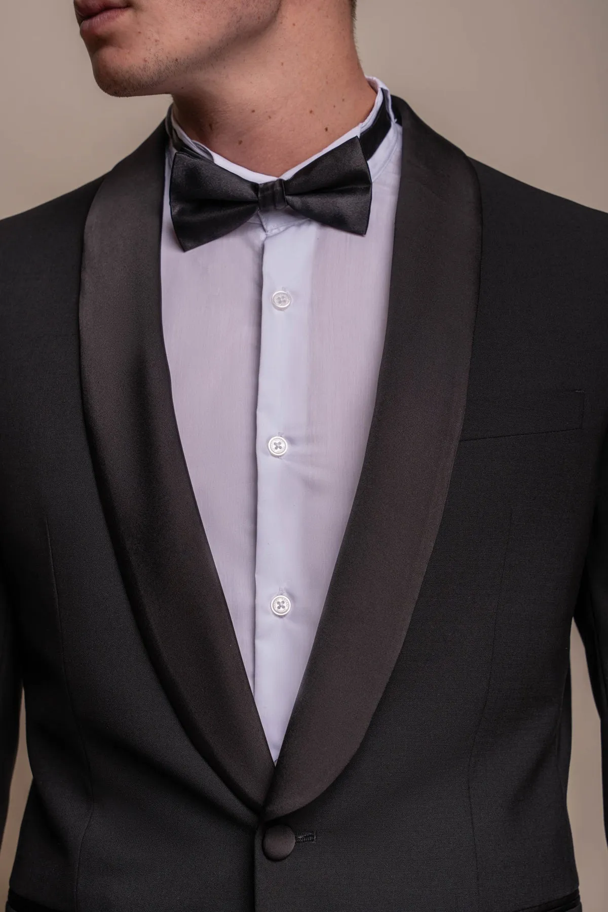 Aspen Black Tuxedo 2 Piece Wedding Suit