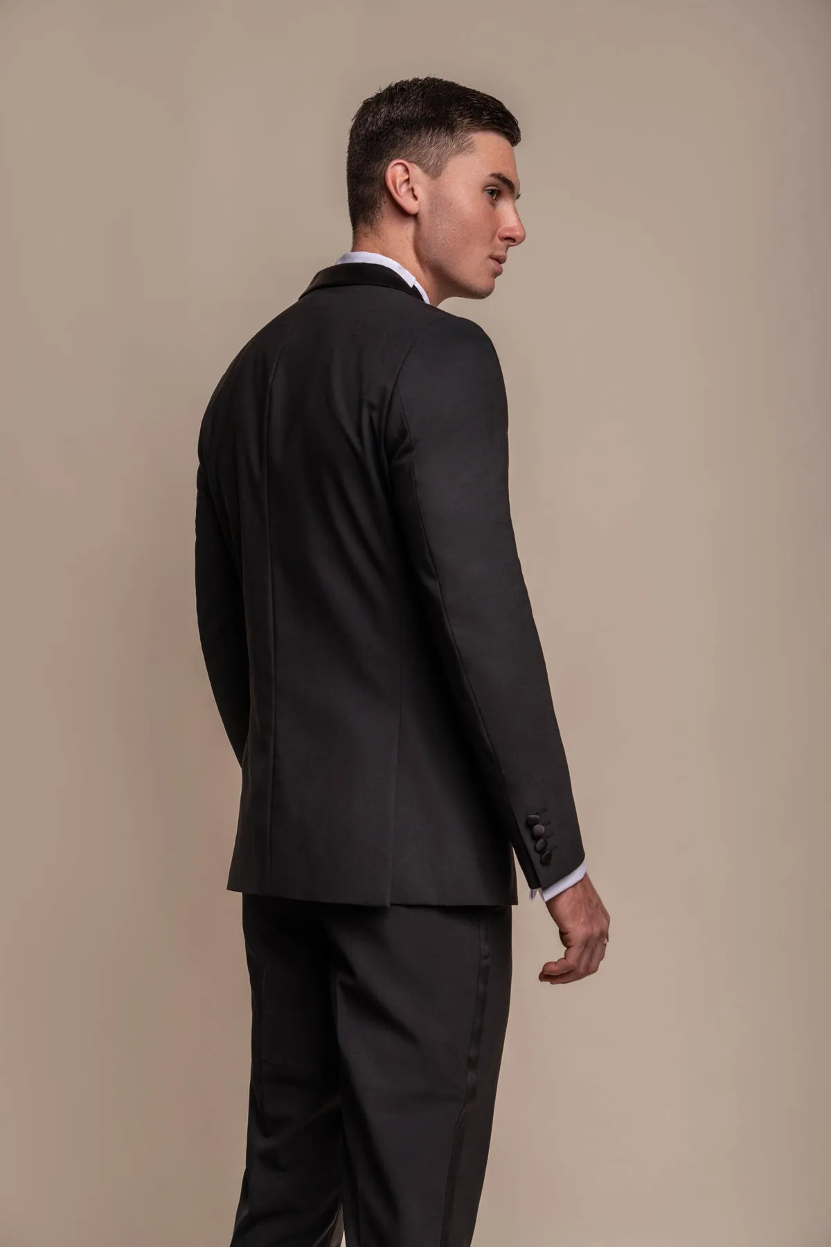 Aspen Black Tuxedo 2 Piece Wedding Suit