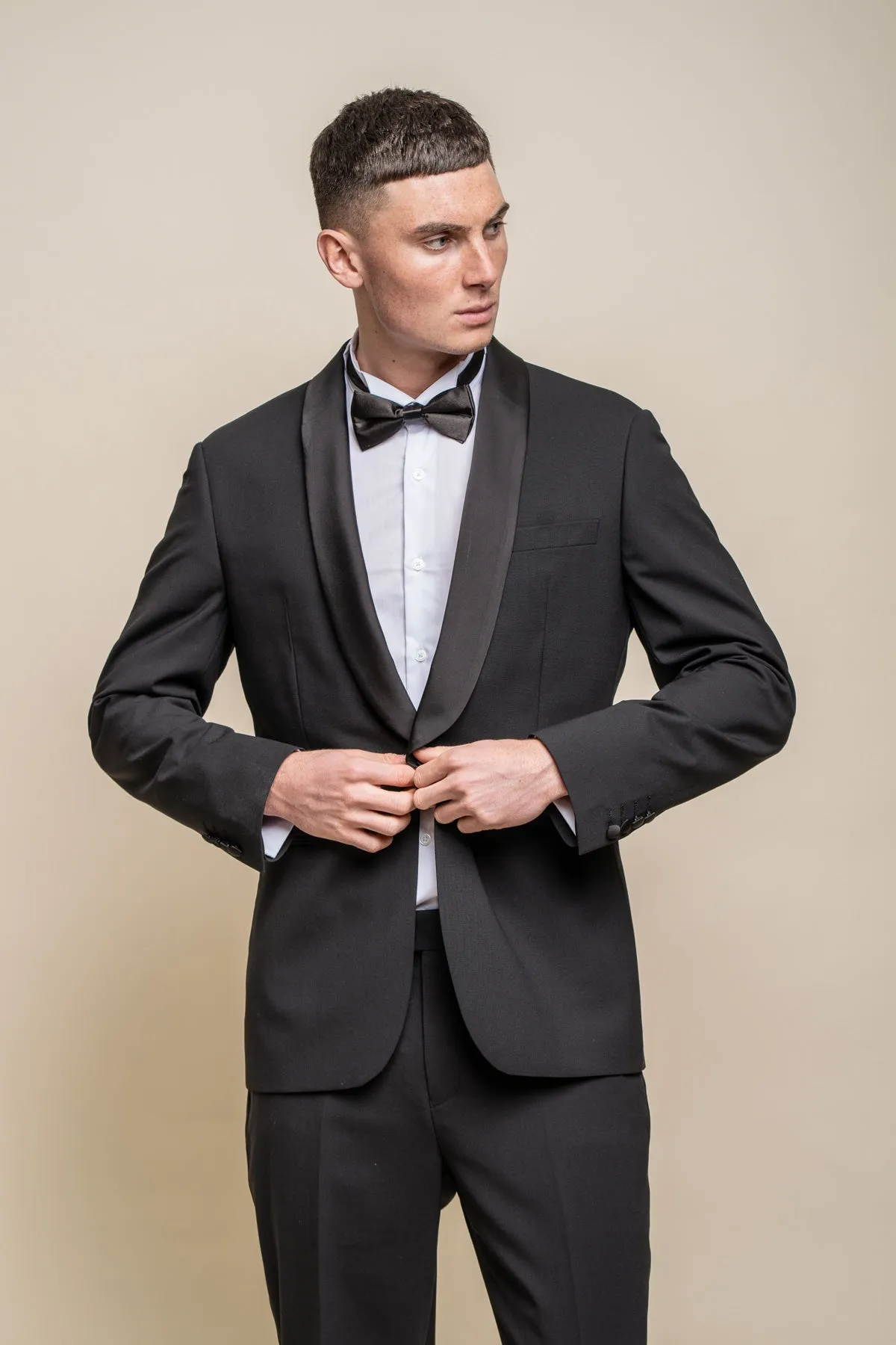 Aspen Black Tuxedo 2 Piece Wedding Suit