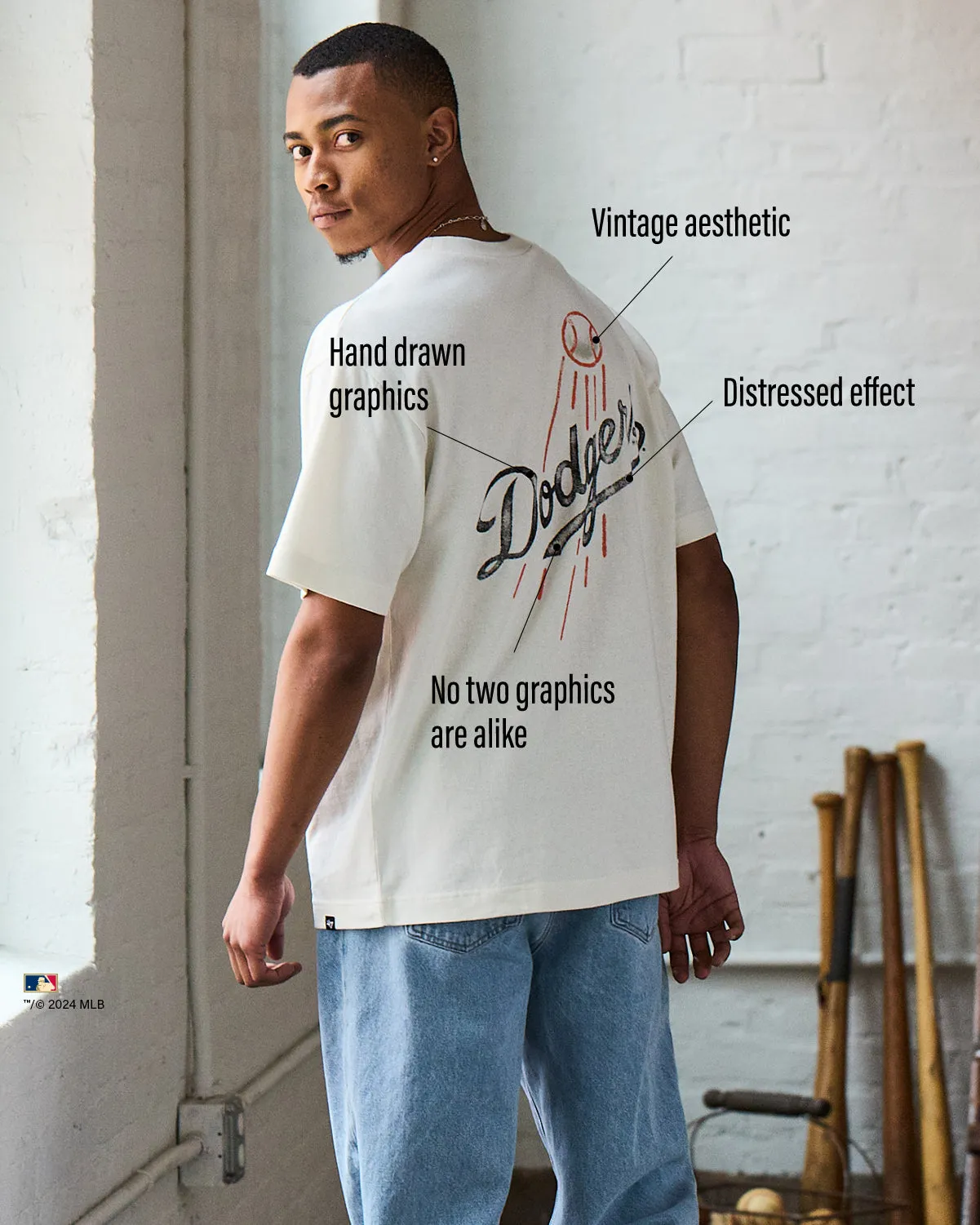 ATLANTA BRAVES PANTHEON BACKER '47 FOUNDATION TEE