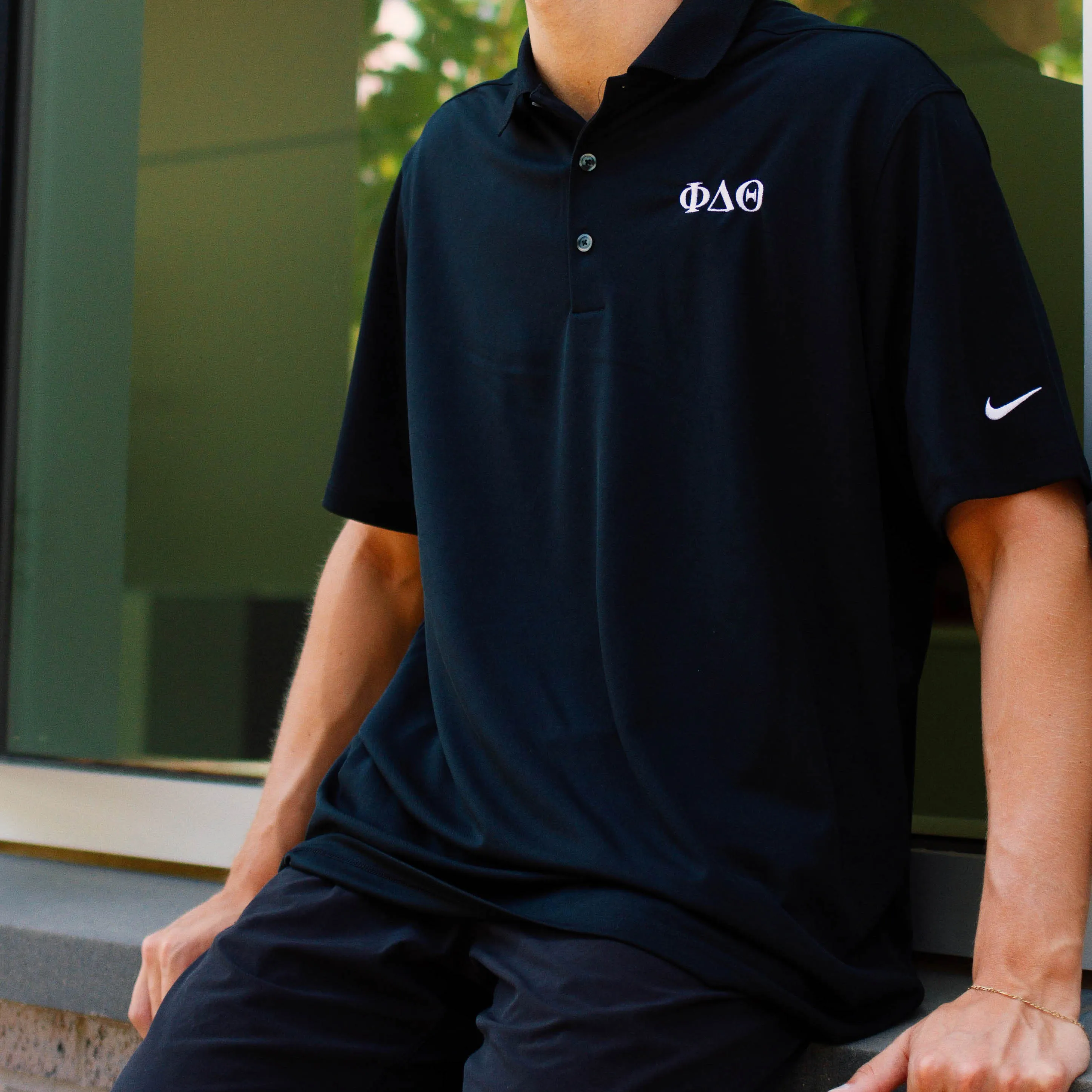 B-Greek - Back to School - Sigma Nu Nike Polo (Black)