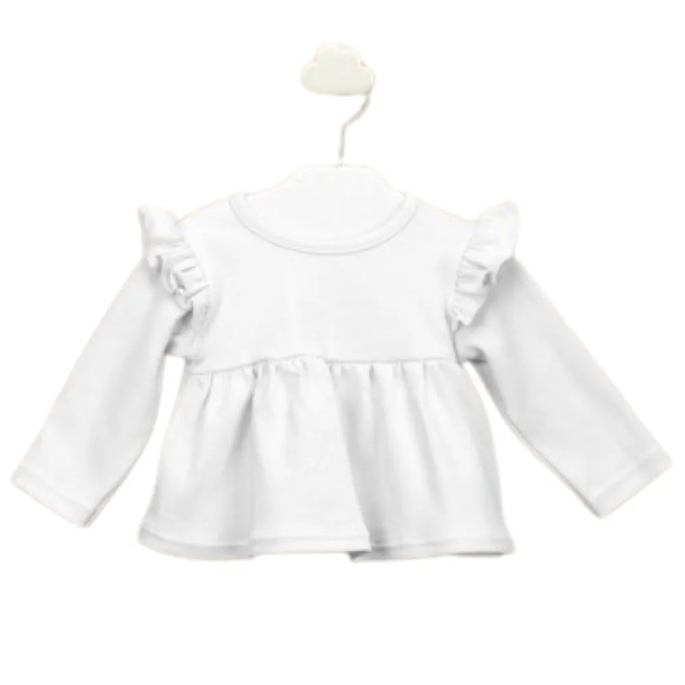 Babidu Girls White Long Sleeved Top