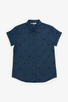 Bea Shirt / Navy Fil-Coupe Pyramids