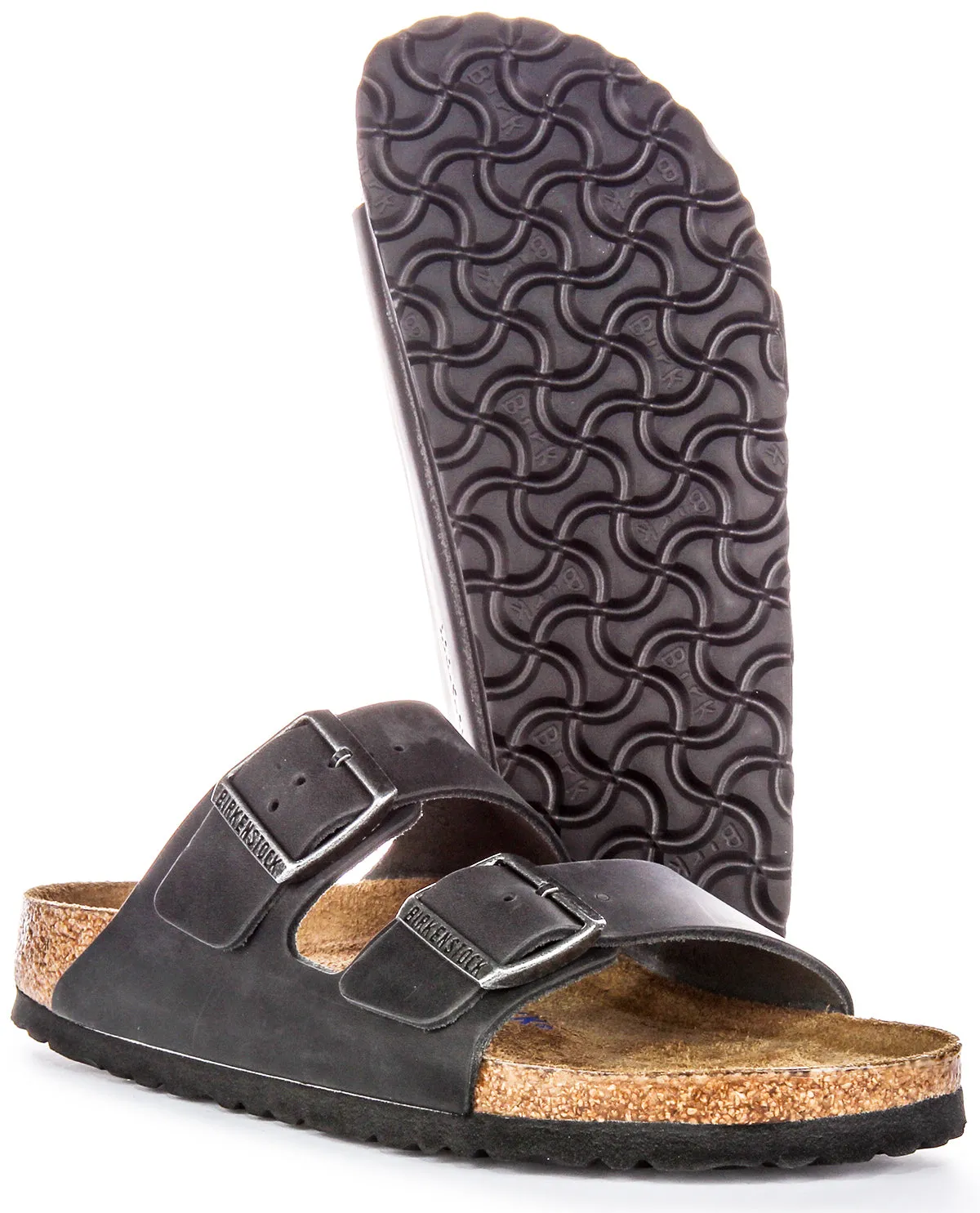 Birkenstock Arizon Soft Footbed In Black Oiled Leather | Narrow Fit