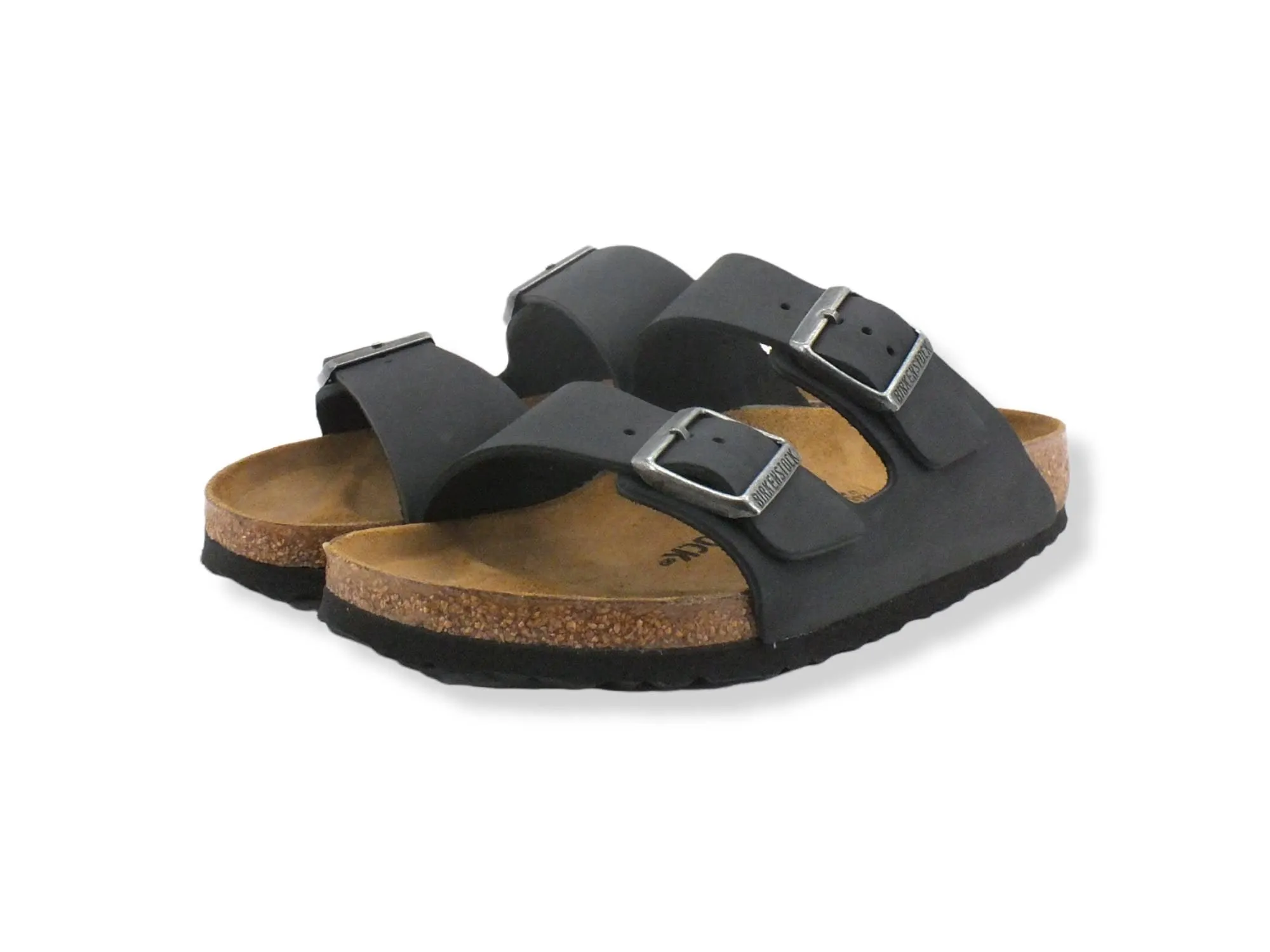 BIRKENSTOCK Arizona Ciabatta Due Fibbie Donna Silver Black 0552113