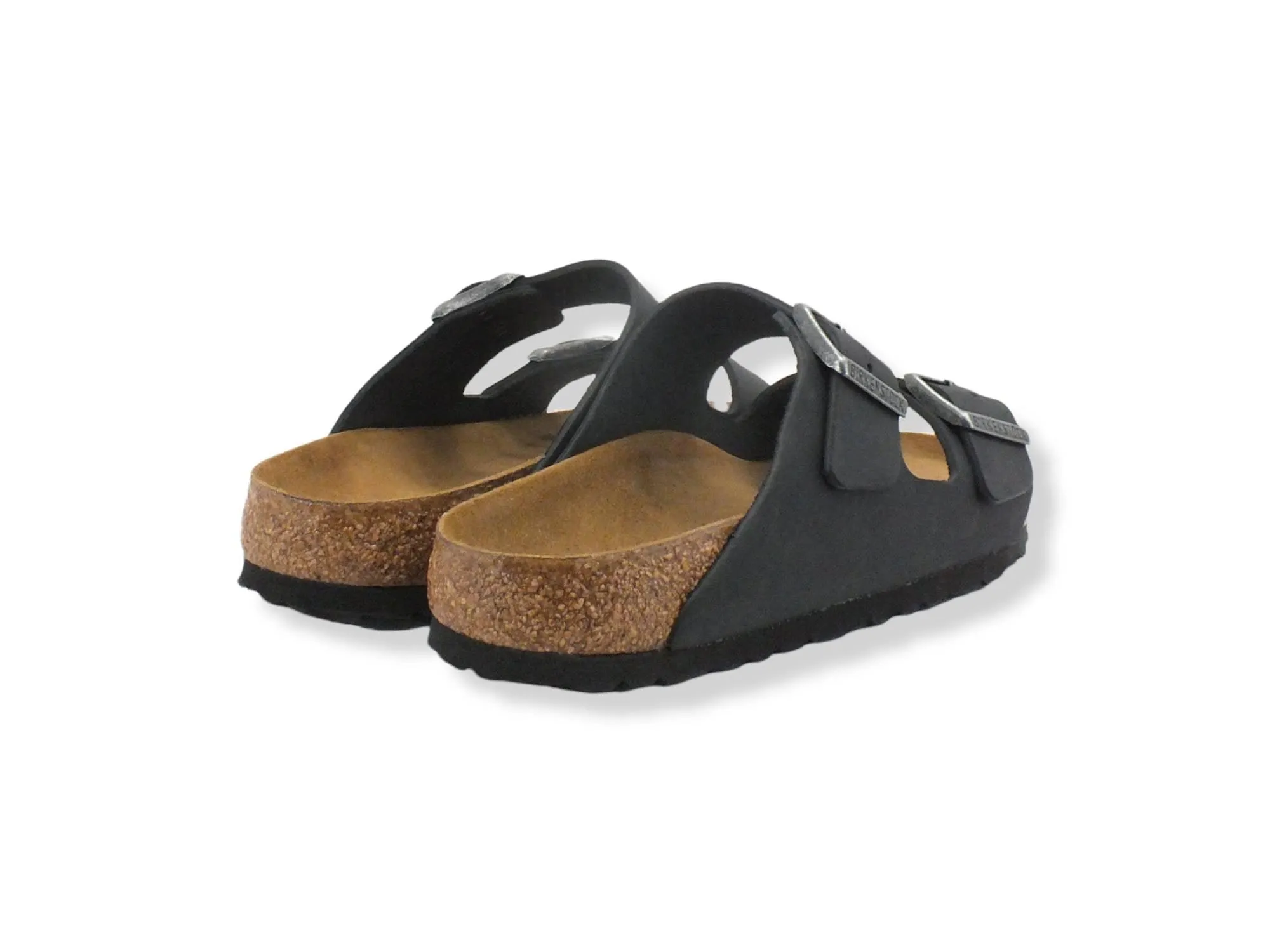 BIRKENSTOCK Arizona Ciabatta Due Fibbie Donna Silver Black 0552113