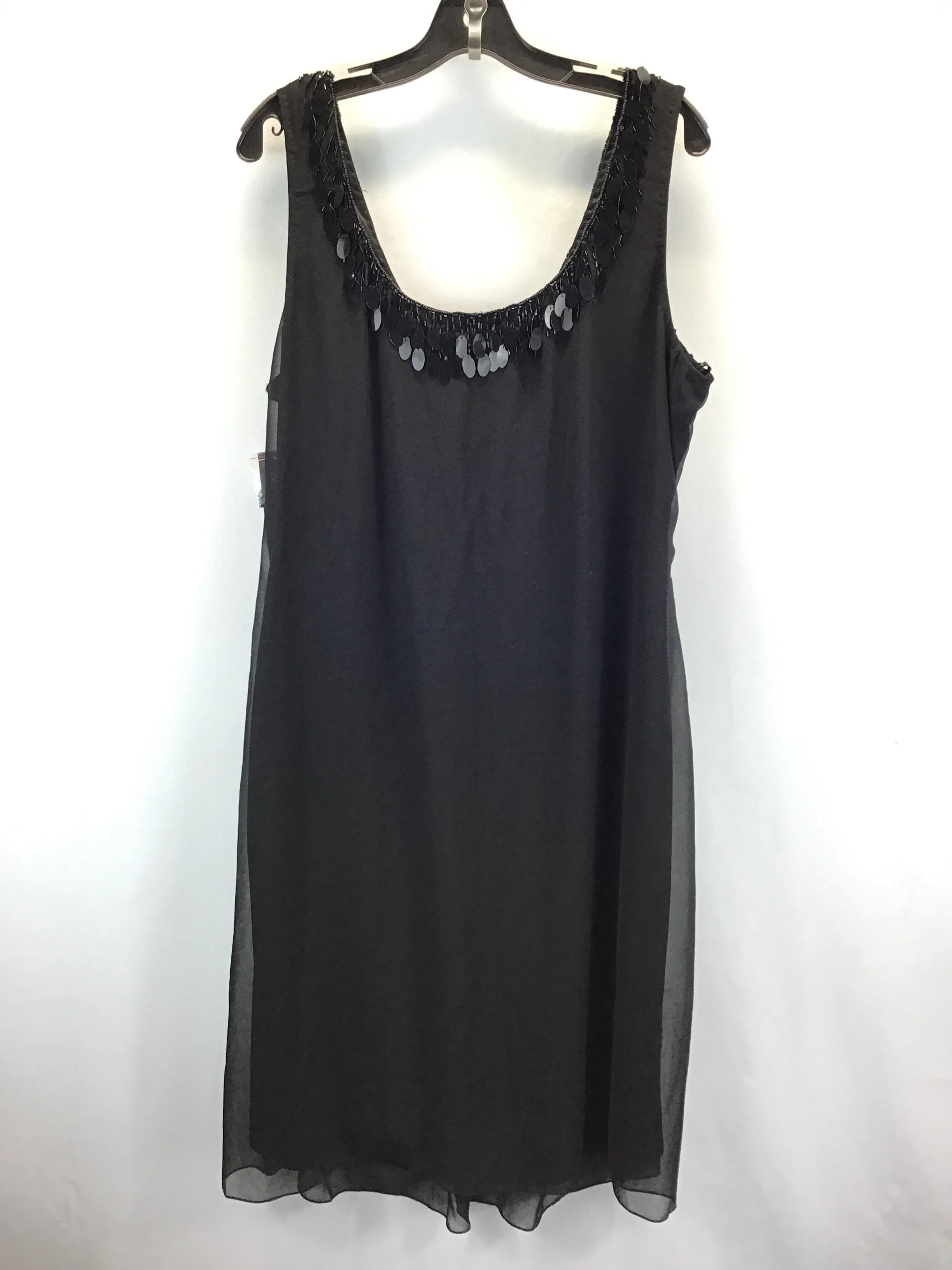 Black Dress Party Midi Marina, Size 1x