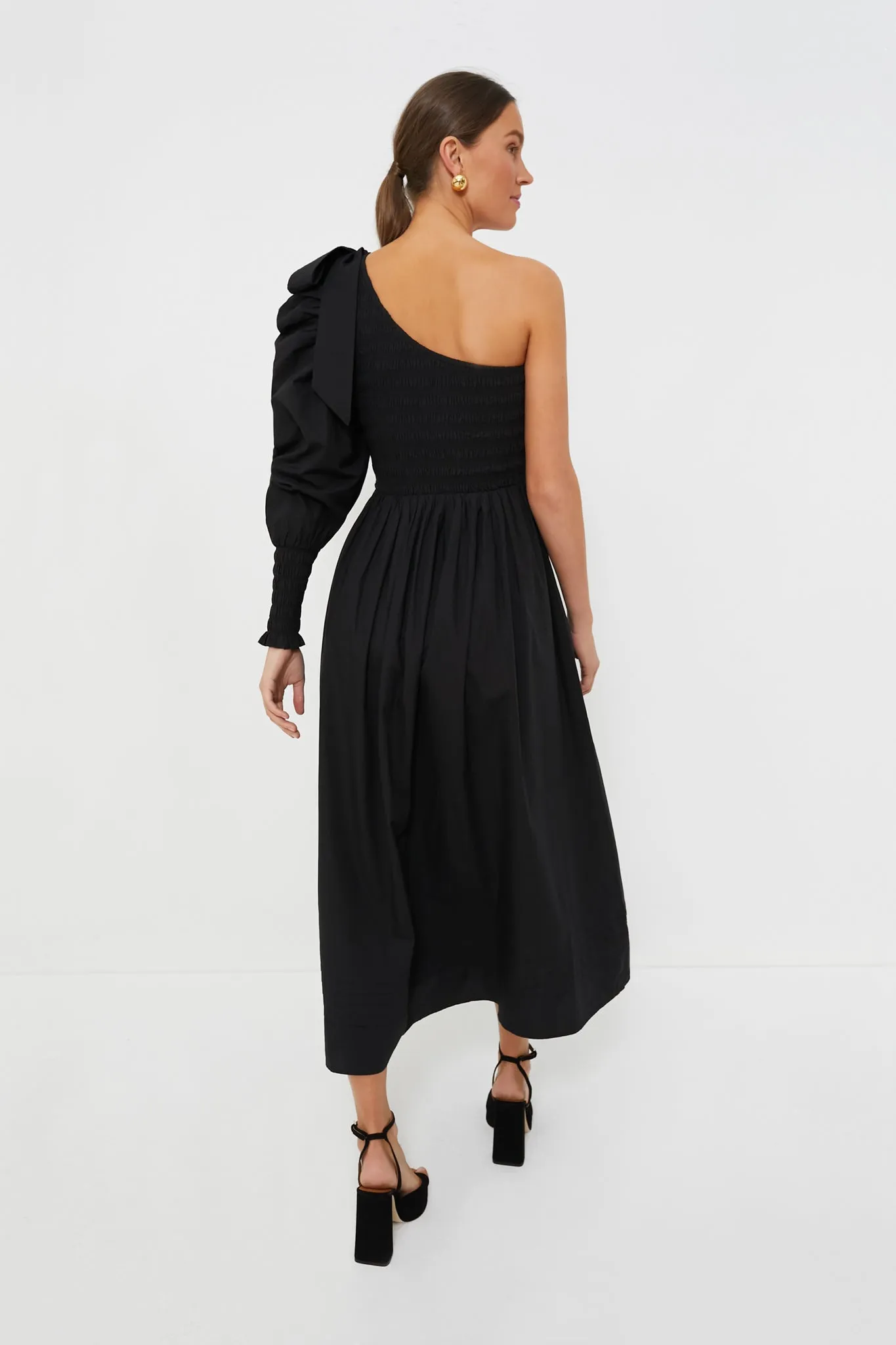 Black Leonie Midi Dress