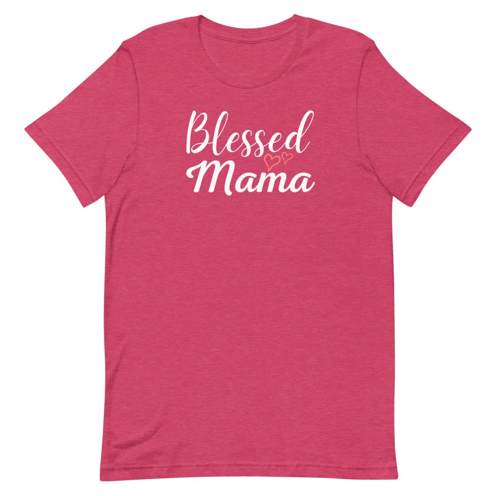 Blessed Mama Hearts T-Shirt - Dark Colors