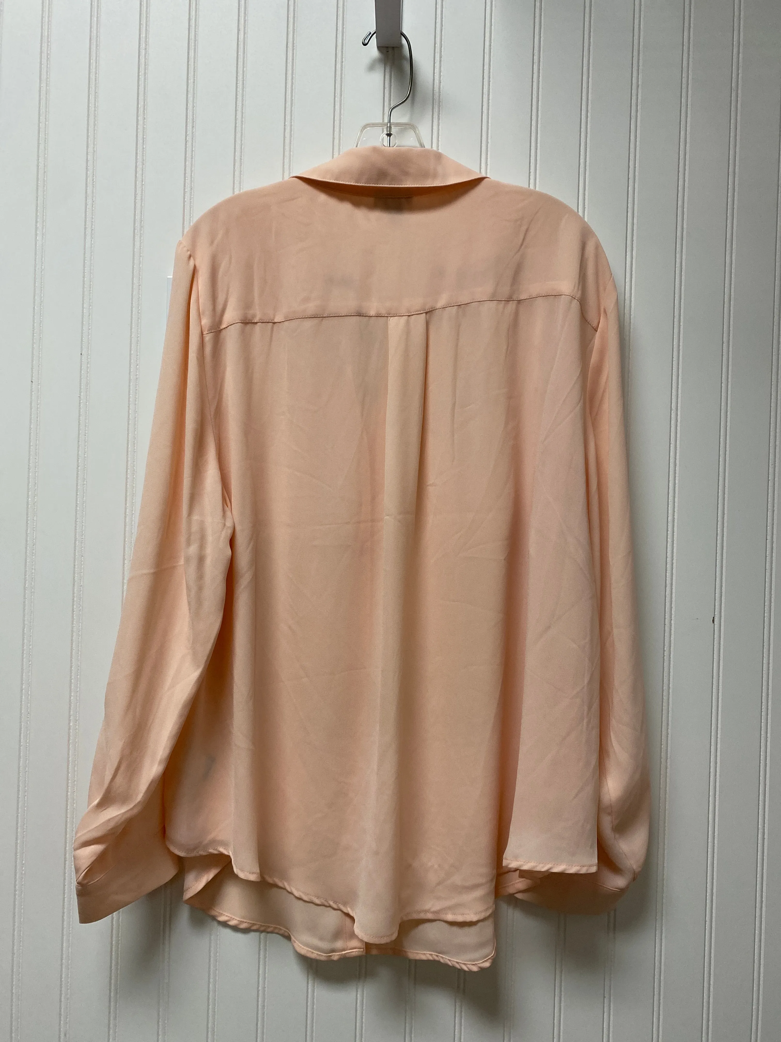 Blouse Long Sleeve By Torrid In Peach, Size: 2x