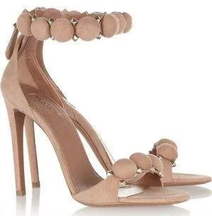 'Bomb' Studded Suede Sandals in Beige or Black