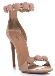 'Bomb' Studded Suede Sandals in Beige or Black