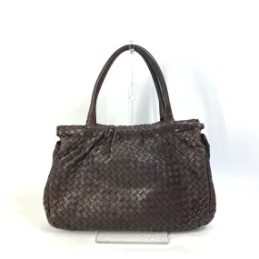 BOTTEGAVENETA Handbag 823197 leather Dark brown INTRECCIATO Women Used Authentic