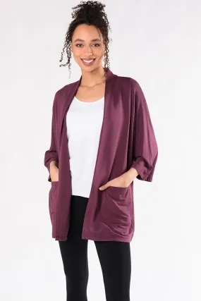 Cadence Bamboo Cardigan - Plum