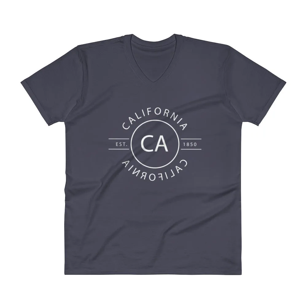 California - V-Neck T-Shirt - Reflections