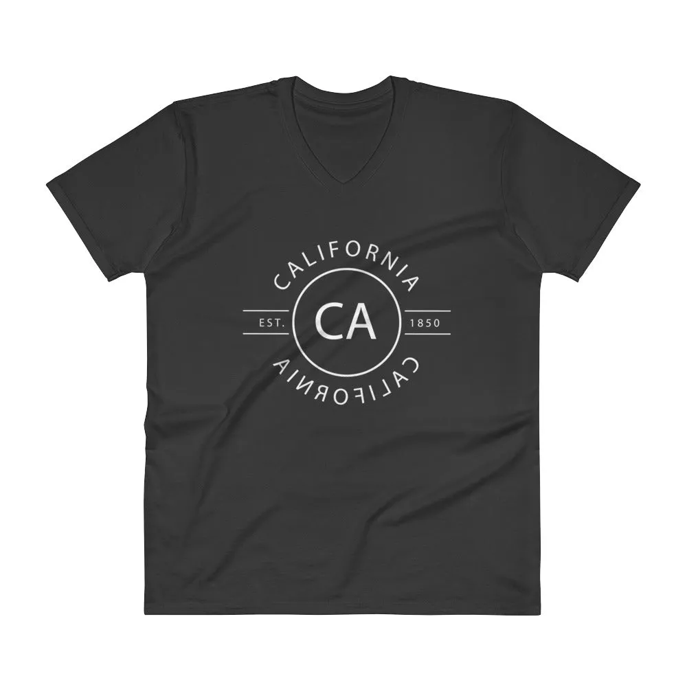 California - V-Neck T-Shirt - Reflections