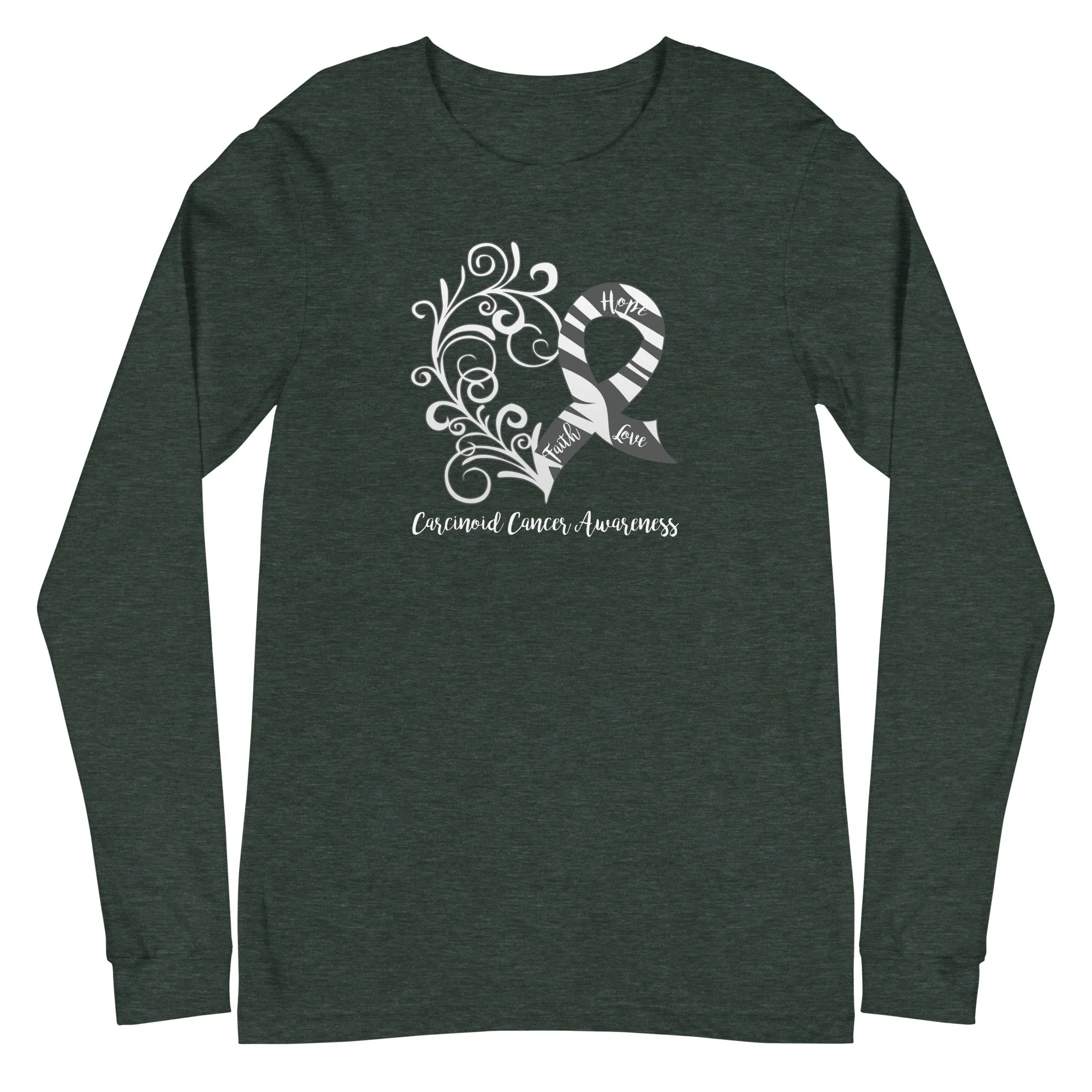 Carcinoid Cancer Awareness Long Sleeve Tee - Dark Colors