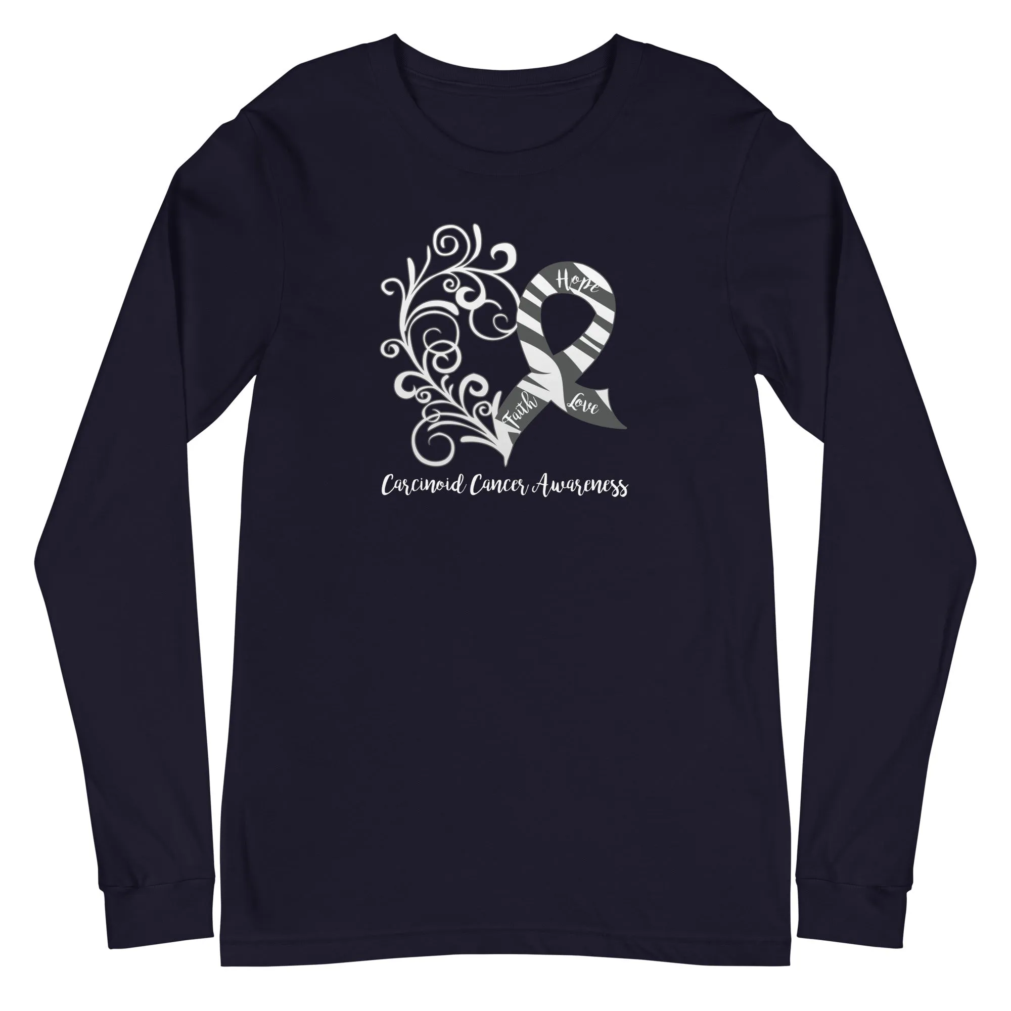 Carcinoid Cancer Awareness Long Sleeve Tee - Dark Colors