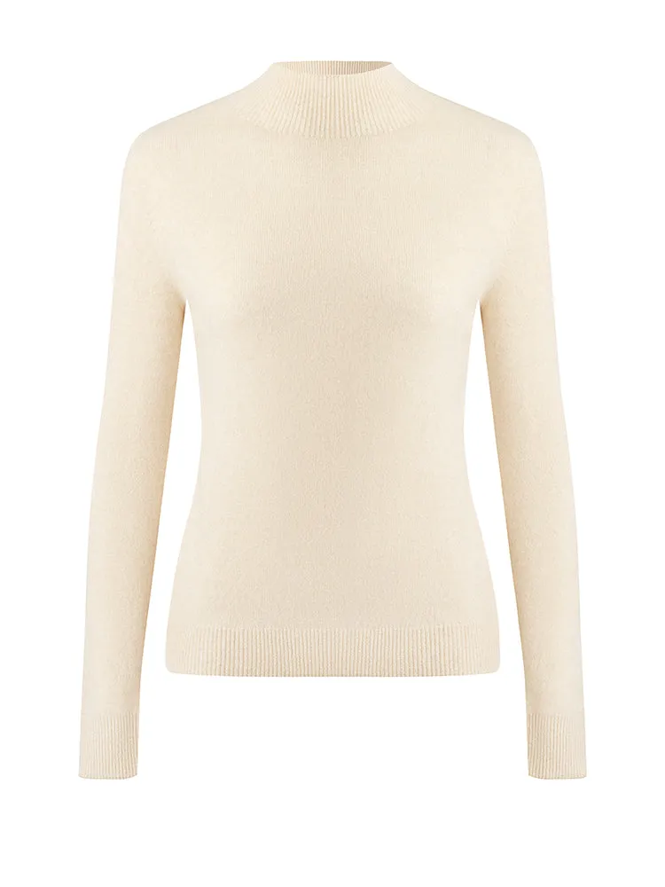 Cashmere Mock Neck Women Sweater