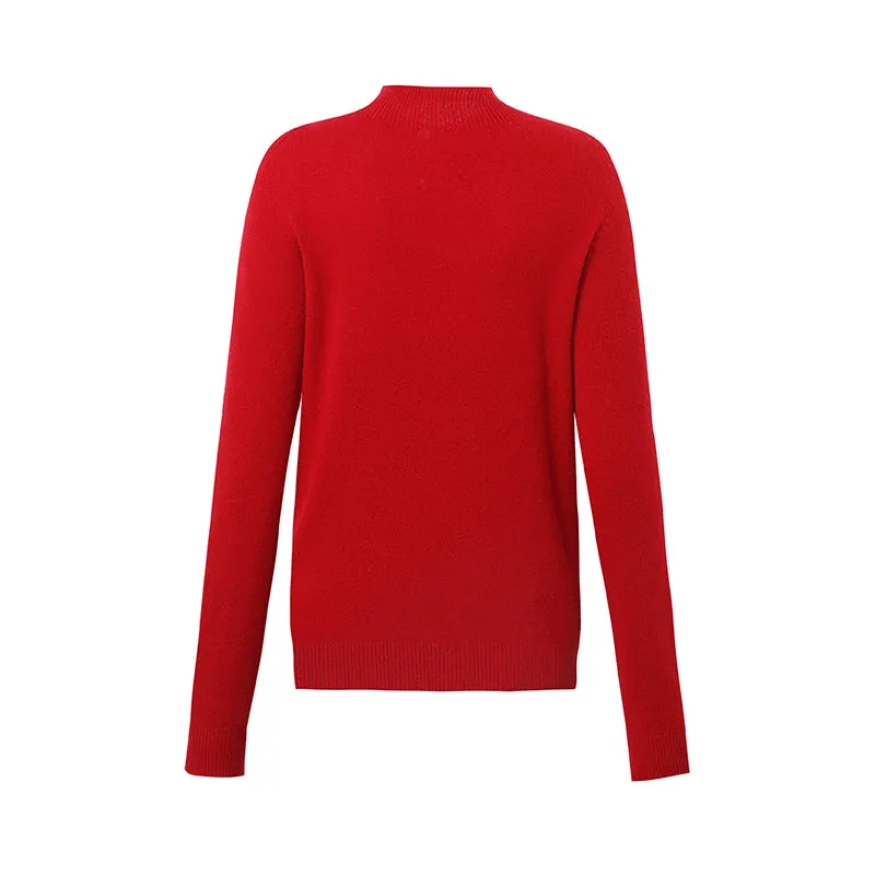 Cashmere Mock Neck Women Sweater