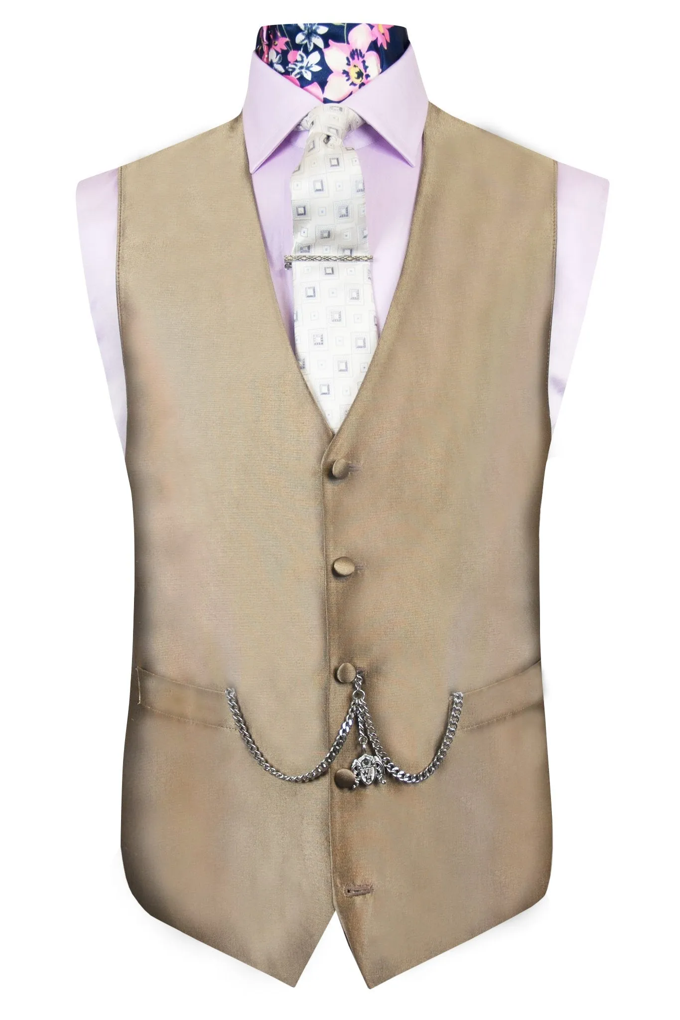 Champagne Silk Waistcoat