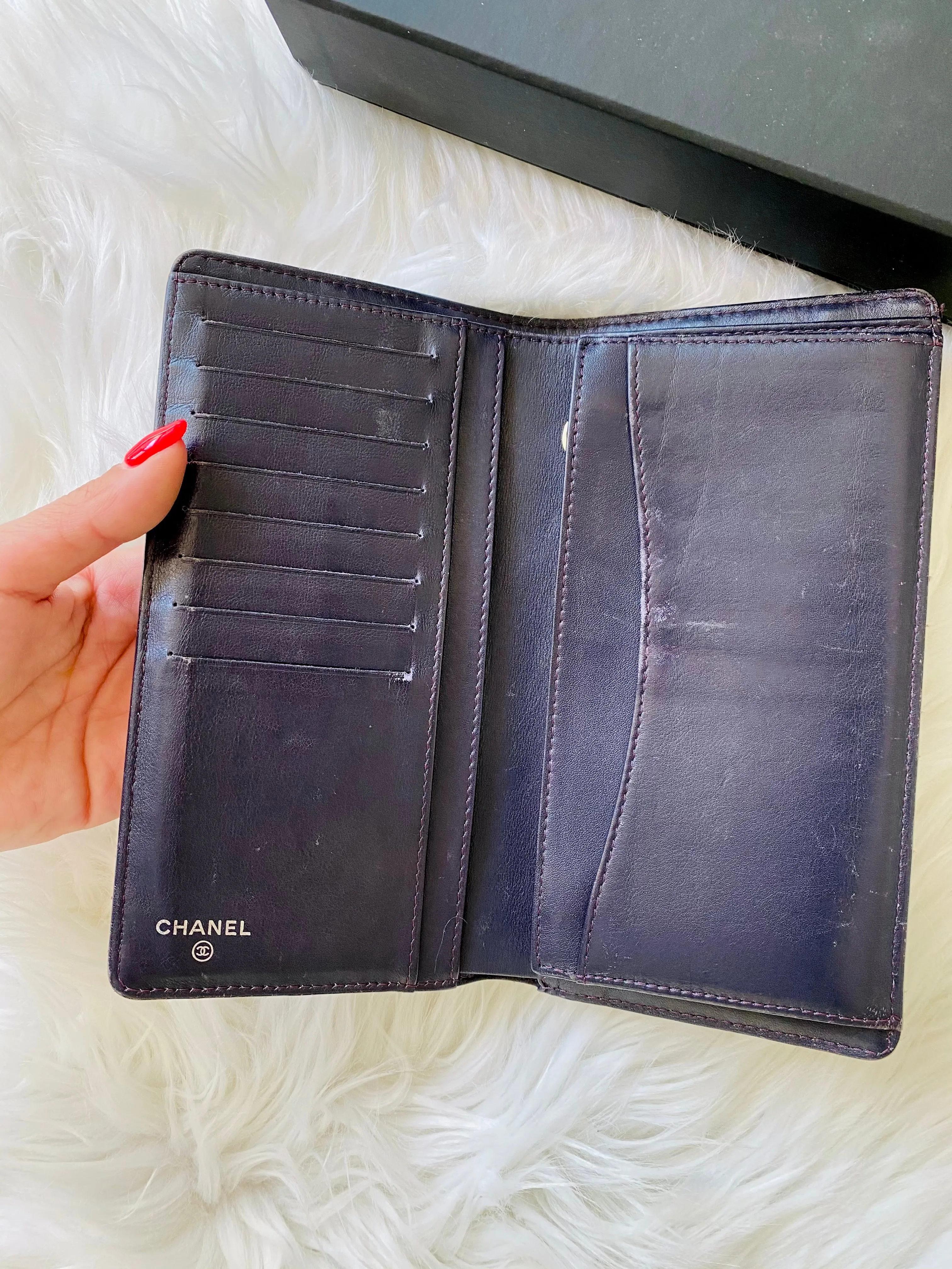 Chanel bi fold long wallet