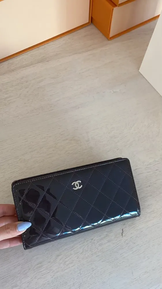 Chanel bi fold long wallet