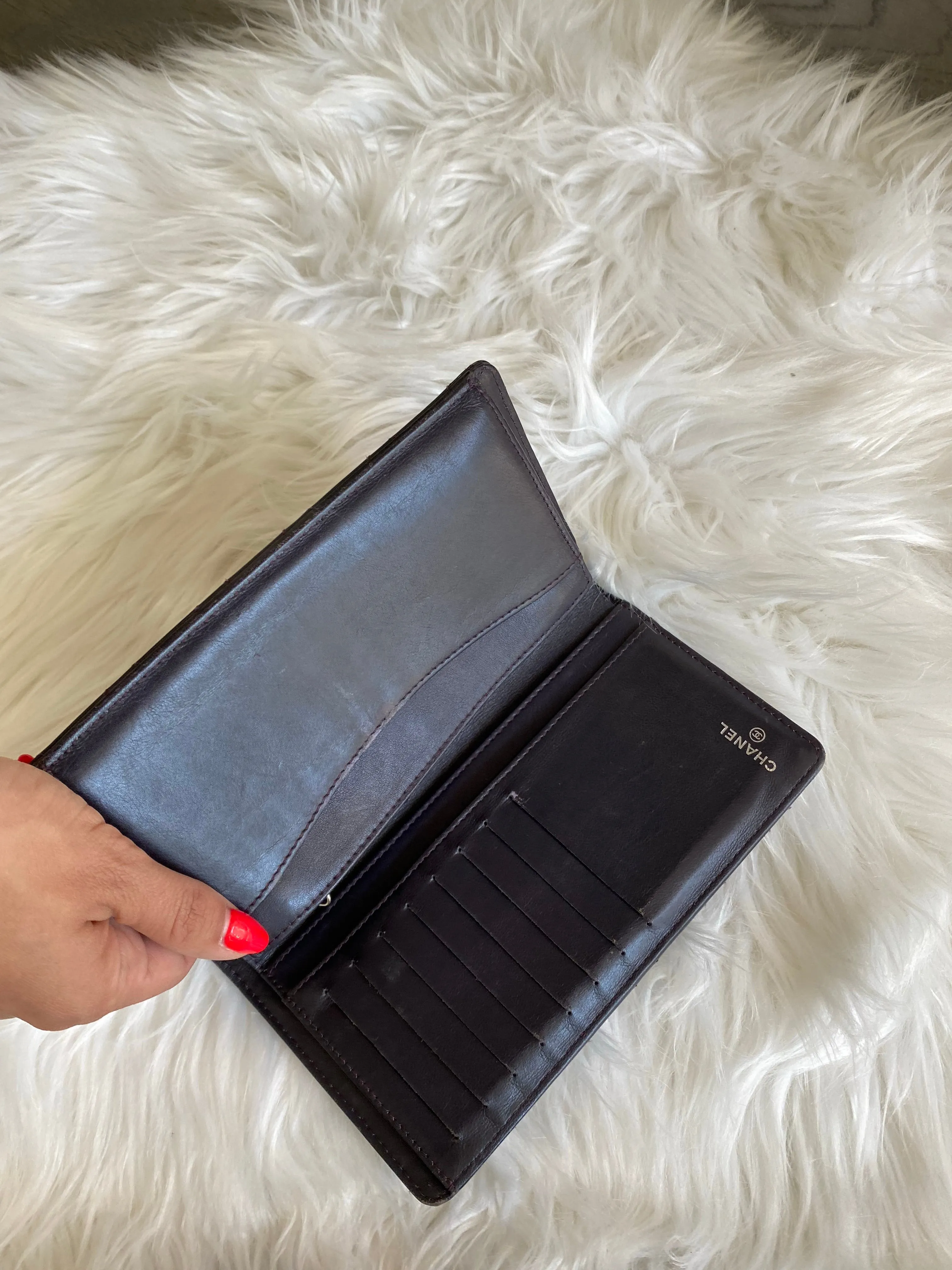 Chanel bi fold long wallet