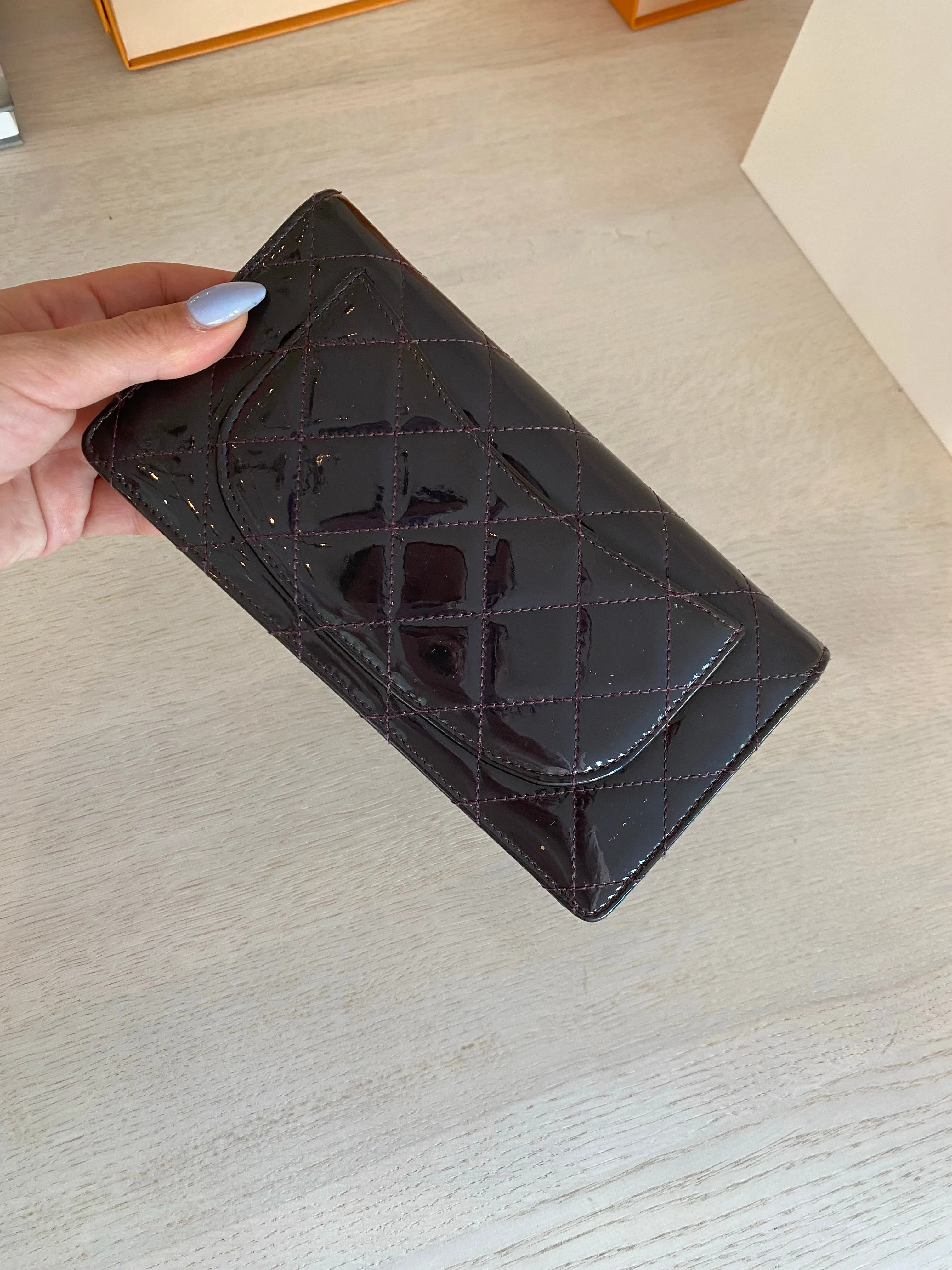 Chanel bi fold long wallet