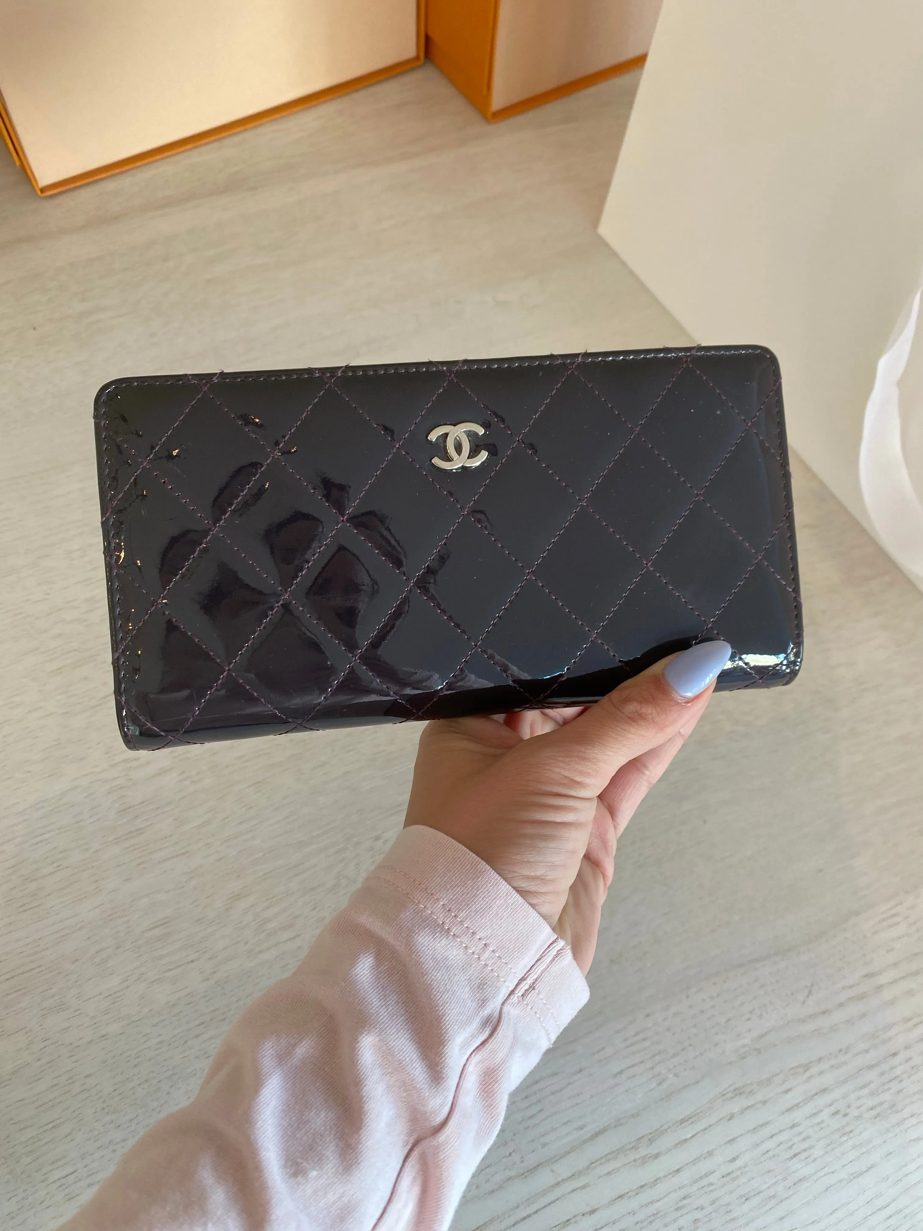 Chanel bi fold long wallet