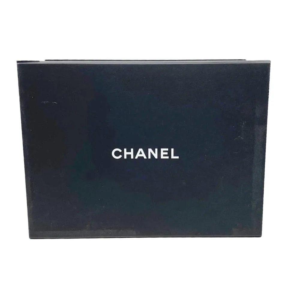 Chanel Shopping Caviar Grand Silver Black Leather Tote