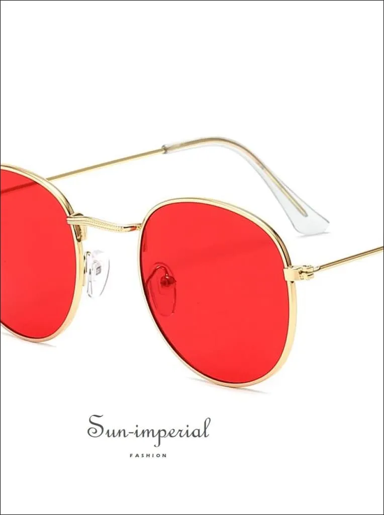 Classic Small Frame Round Sunglasses Women/menalloy Mirror Vintage Sun Glasses