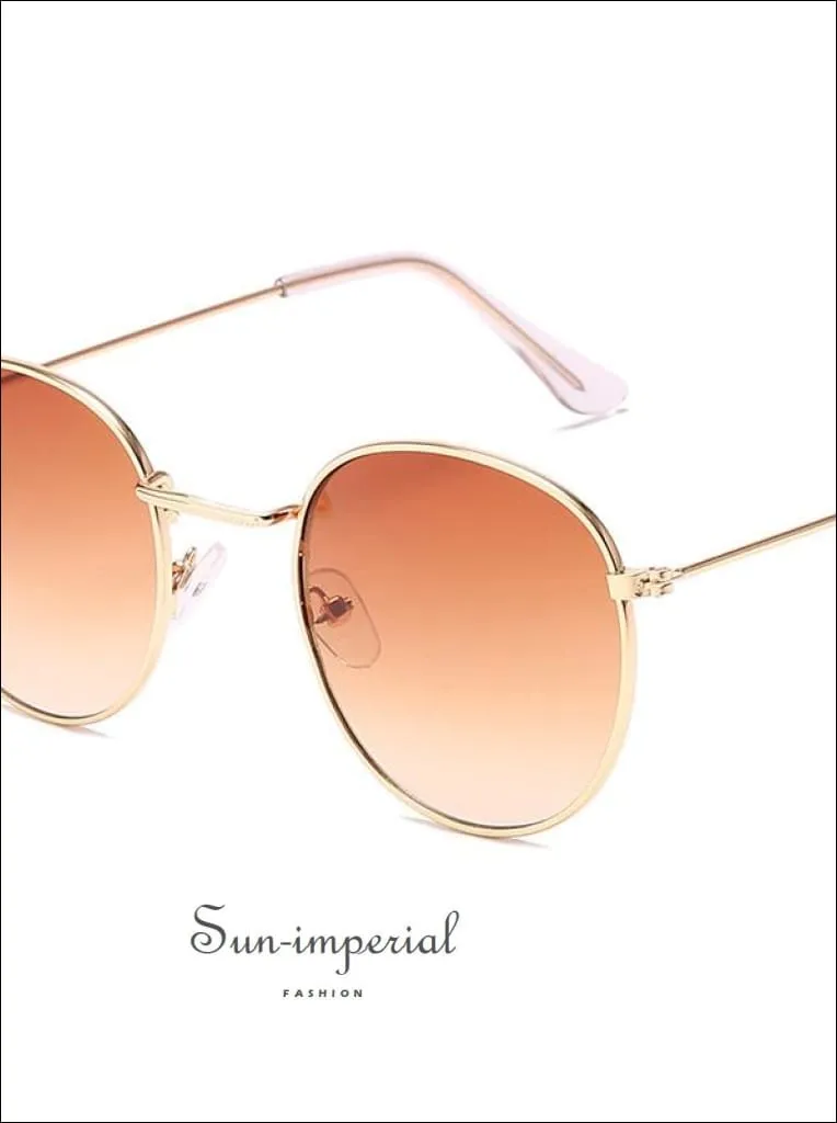 Classic Small Frame Round Sunglasses Women/menalloy Mirror Vintage Sun Glasses