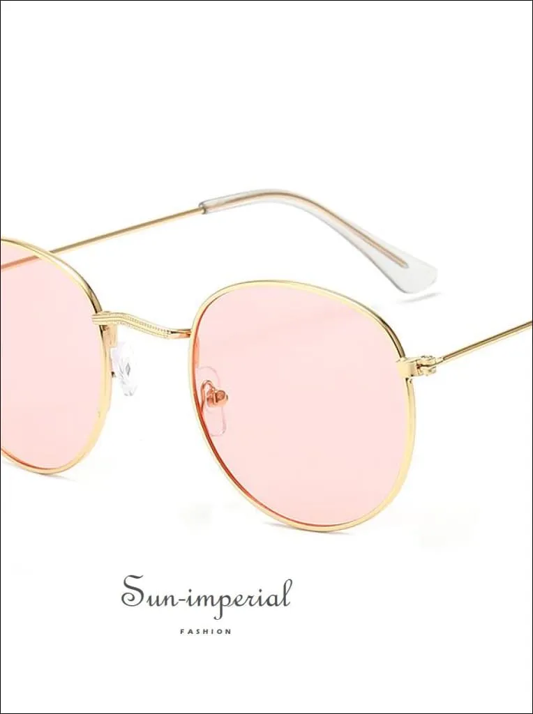 Classic Small Frame Round Sunglasses Women/menalloy Mirror Vintage Sun Glasses